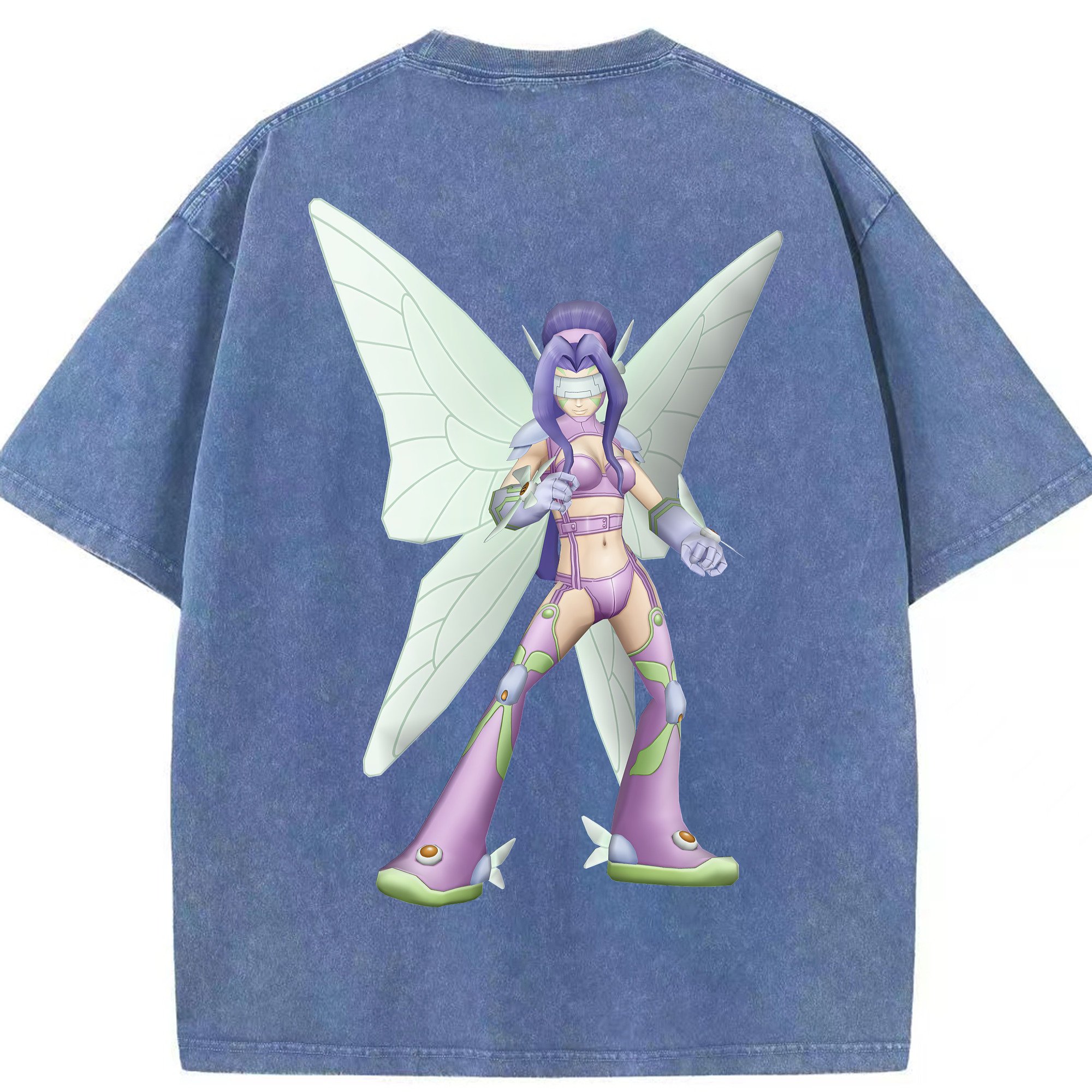 （画像用） Digimon デジタルモンスター/デジモン 綿100% ヴィンテージ風 半袖Tシャツ（背面プリント）