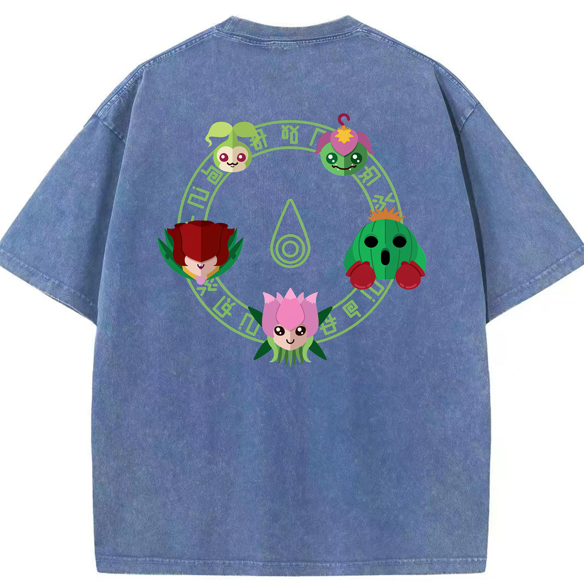 （画像用） Digimon デジタルモンスター/デジモン 綿100% ヴィンテージ風 半袖Tシャツ（背面プリント）