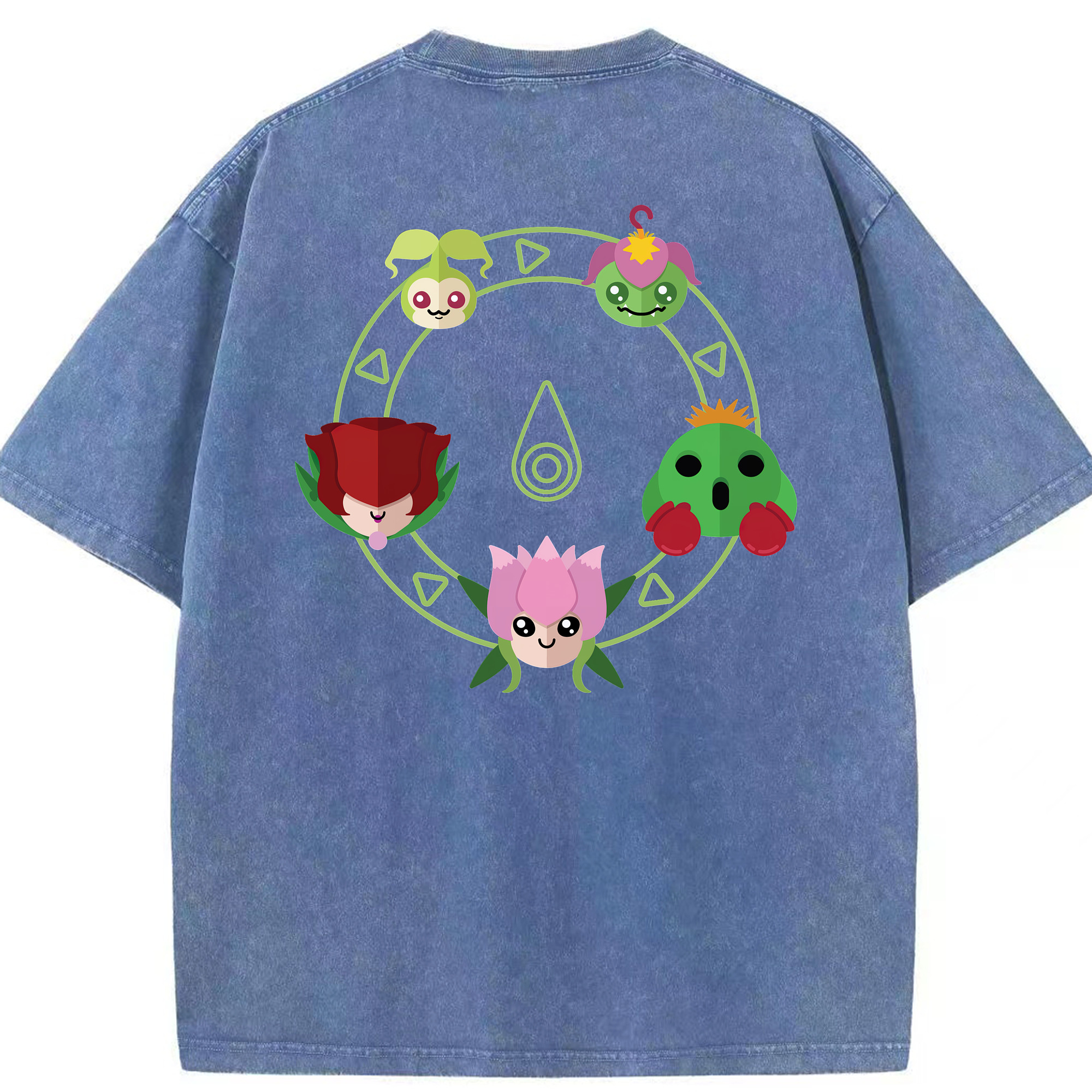 （画像用） Digimon デジタルモンスター/デジモン 綿100% ヴィンテージ風 半袖Tシャツ（背面プリント）