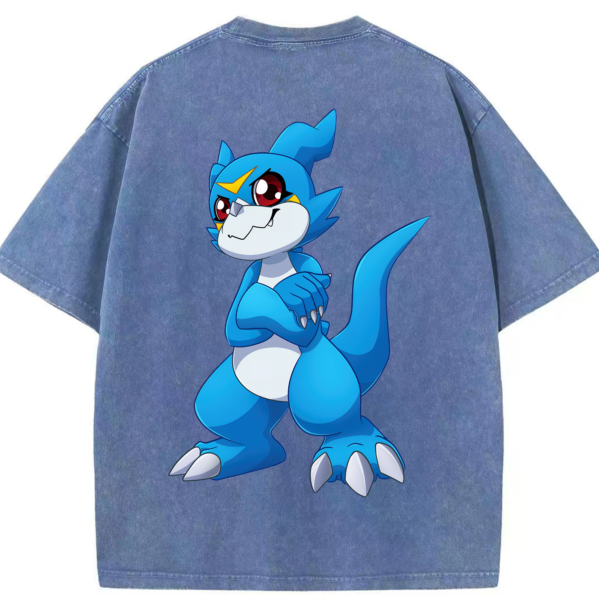 （画像用） Digimon デジタルモンスター/デジモン 綿100% ヴィンテージ風 半袖Tシャツ（背面プリント）