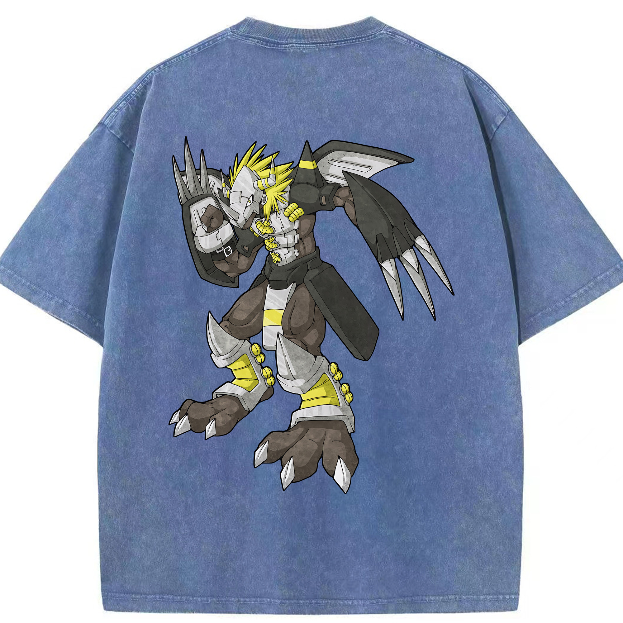 （画像用） Digimon デジタルモンスター/デジモン 綿100% ヴィンテージ風 半袖Tシャツ（背面プリント）