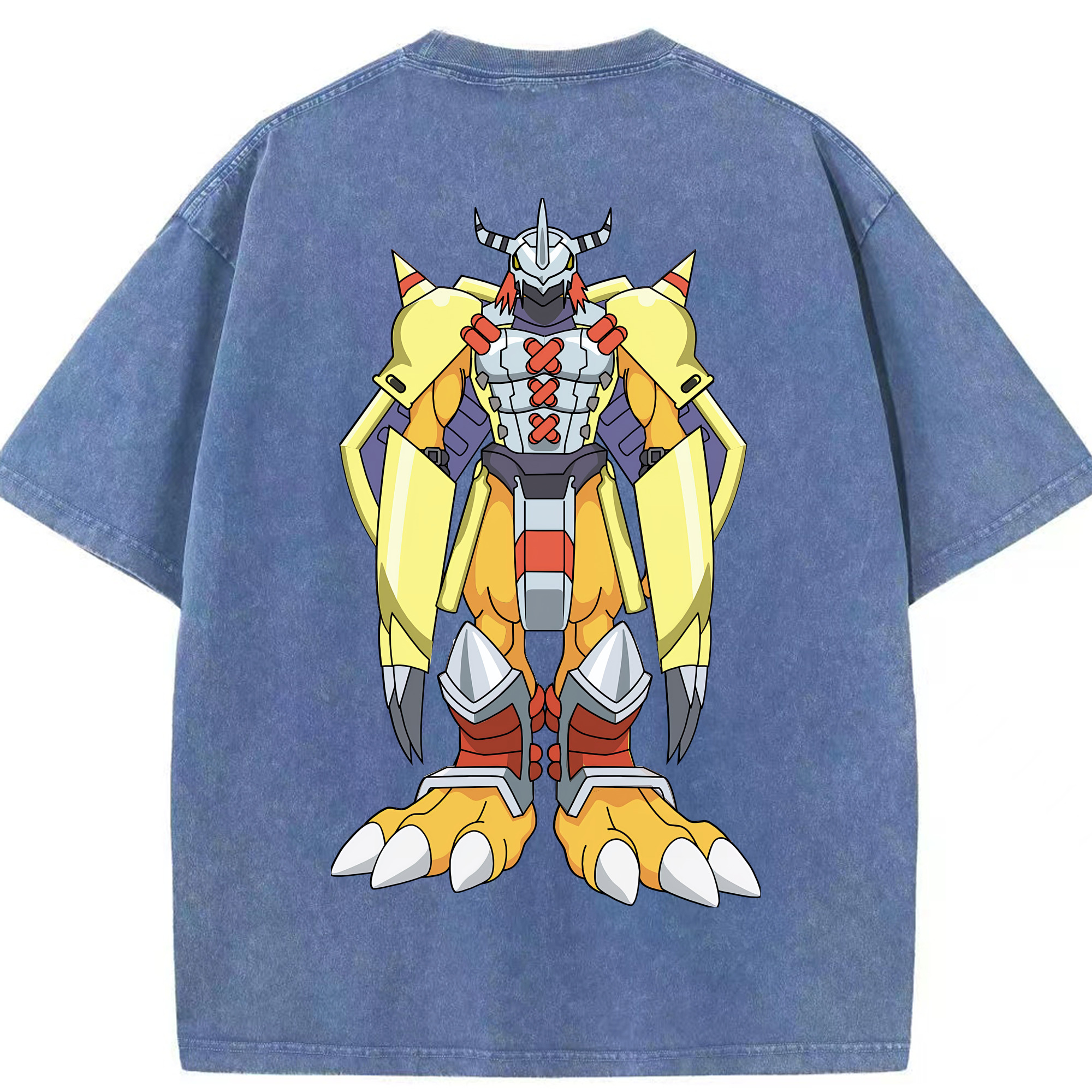 （画像用） Digimon デジタルモンスター/デジモン 綿100% ヴィンテージ風 半袖Tシャツ（背面プリント）