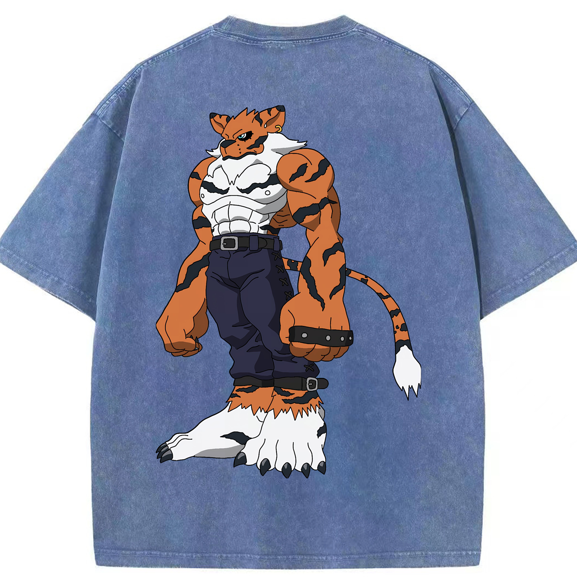 （画像用） Digimon デジタルモンスター/デジモン 綿100% ヴィンテージ風 半袖Tシャツ（背面プリント）