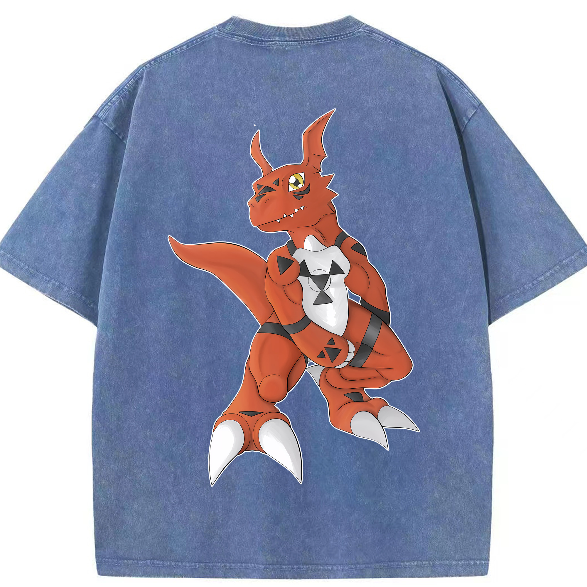 （画像用） Digimon デジタルモンスター/デジモン 綿100% ヴィンテージ風 半袖Tシャツ（背面プリント）