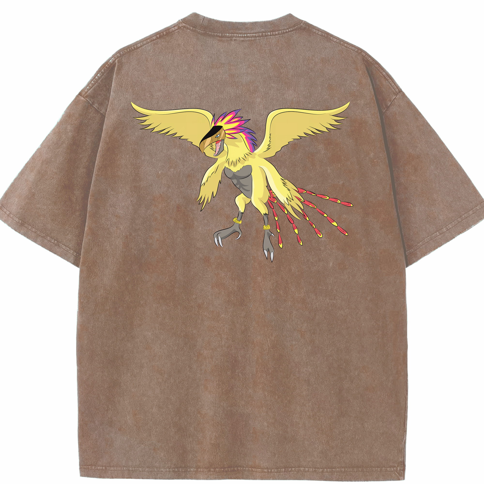 （画像用） Digimon デジタルモンスター/デジモン 綿100% ヴィンテージ風 半袖Tシャツ（背面プリント）