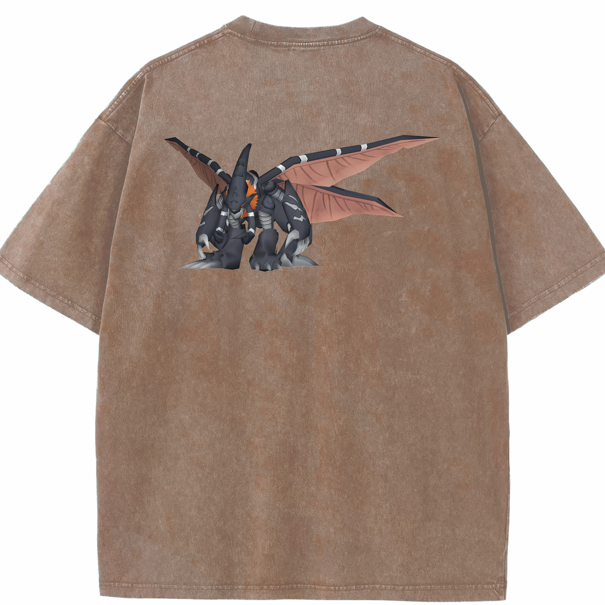 （画像用） Digimon デジタルモンスター/デジモン 綿100% ヴィンテージ風 半袖Tシャツ（背面プリント）