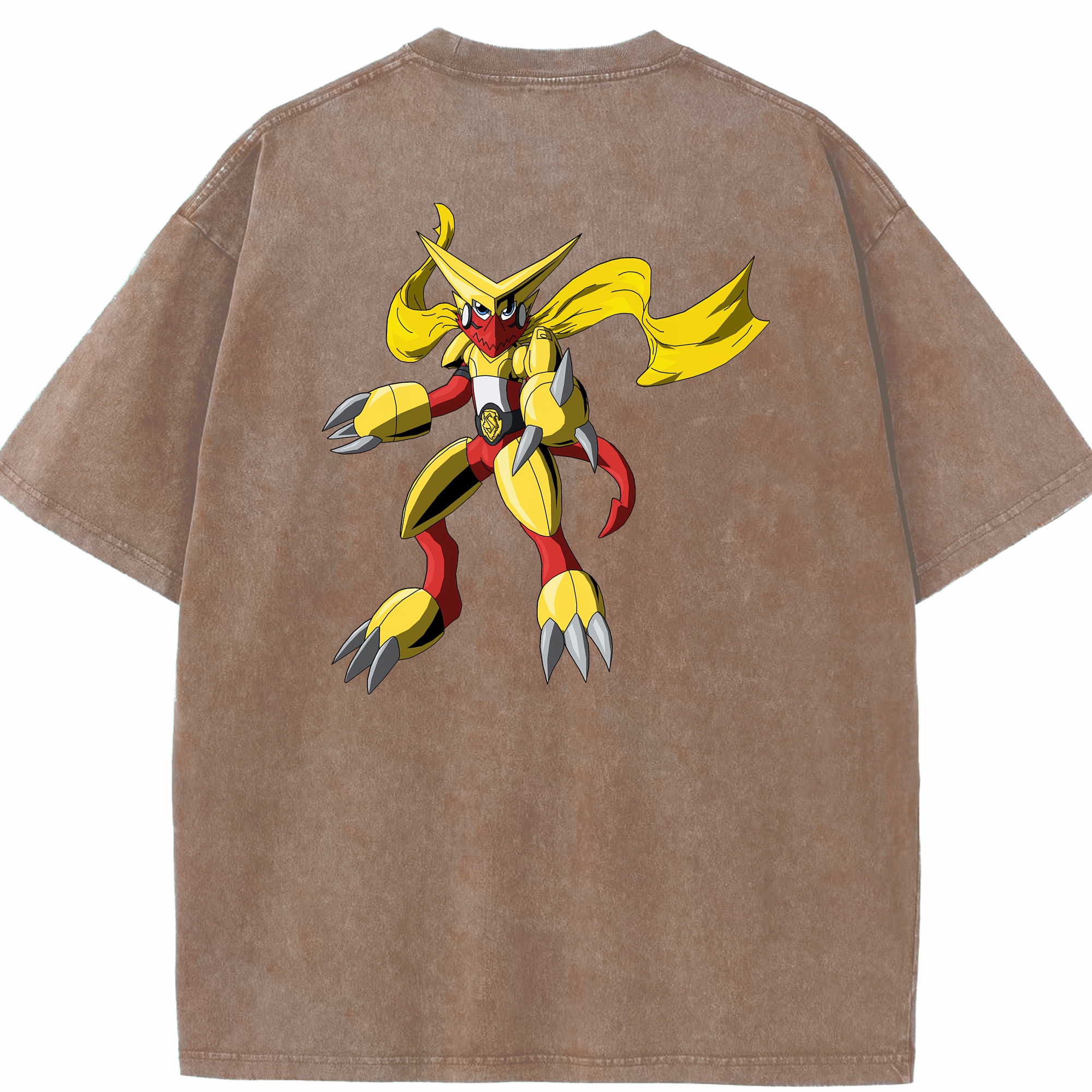（画像用） Digimon デジタルモンスター/デジモン 綿100% ヴィンテージ風 半袖Tシャツ（背面プリント）