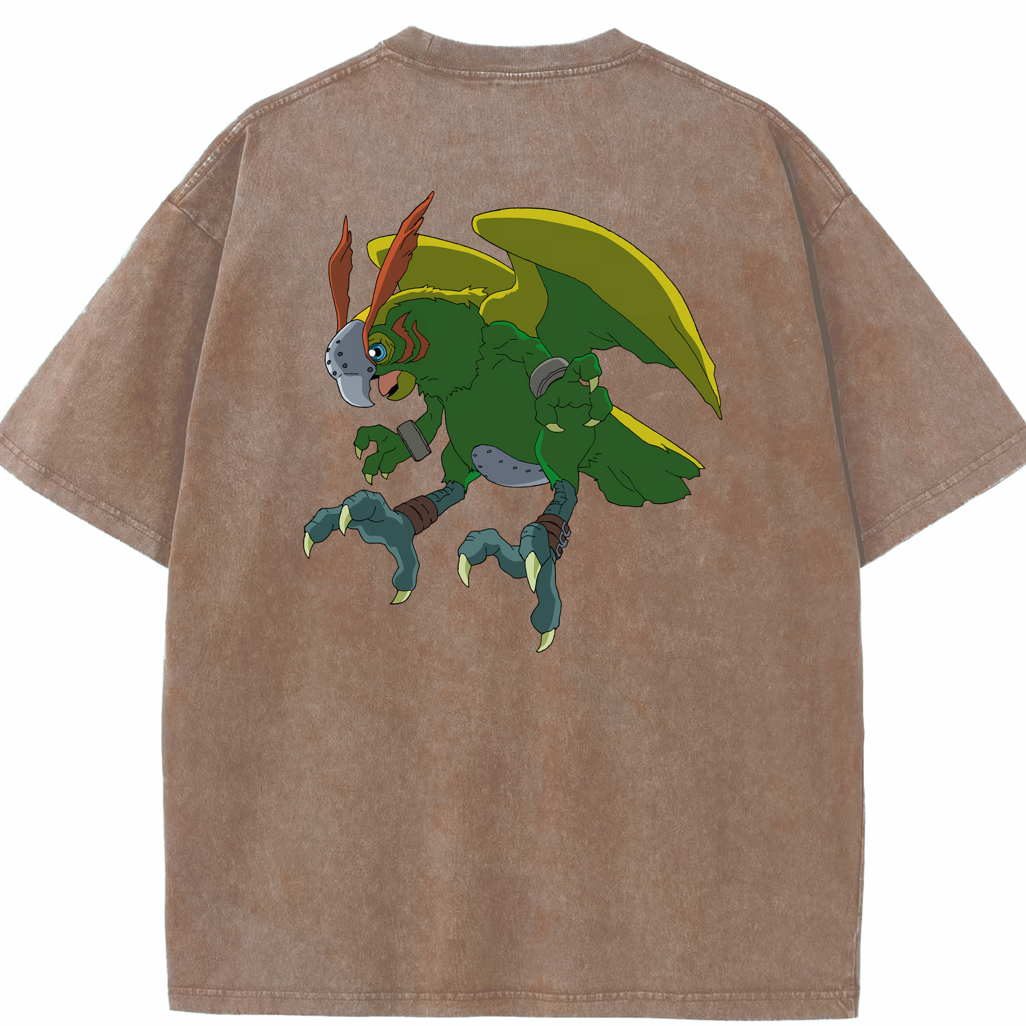 （画像用） Digimon デジタルモンスター/デジモン 綿100% ヴィンテージ風 半袖Tシャツ（背面プリント）