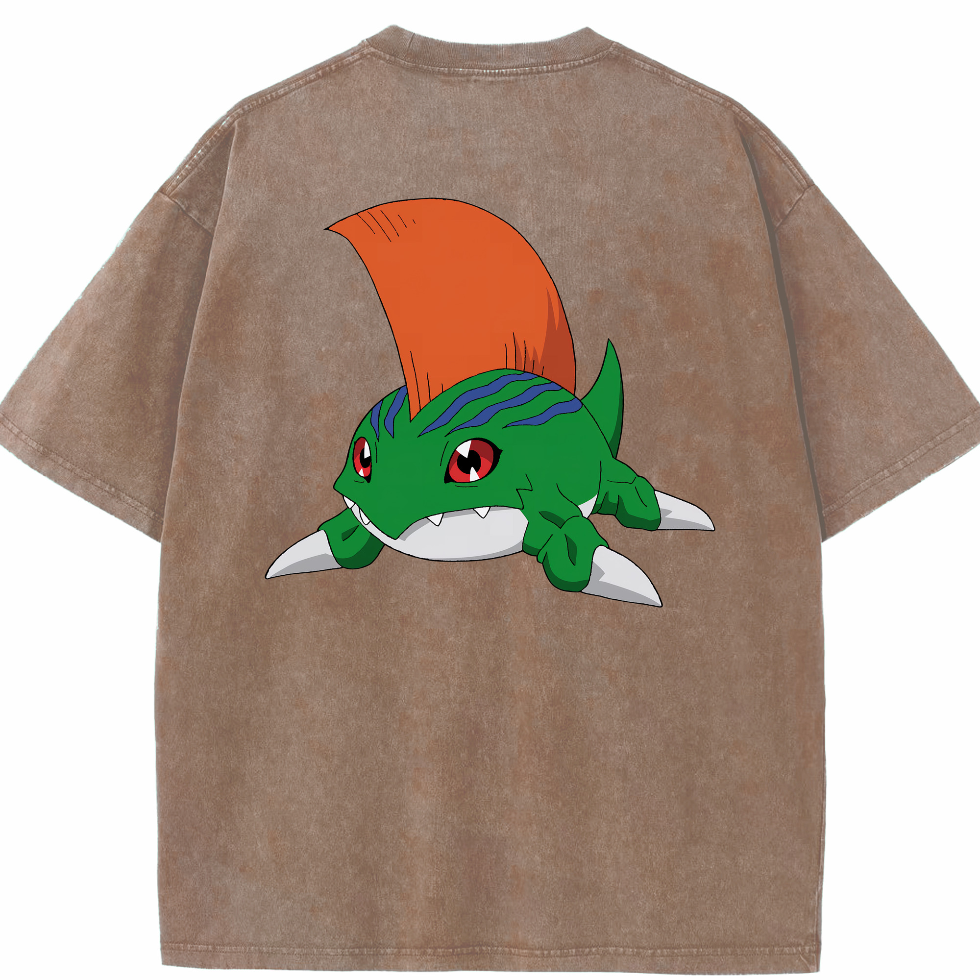 （画像用） Digimon デジタルモンスター/デジモン 綿100% ヴィンテージ風 半袖Tシャツ（背面プリント）