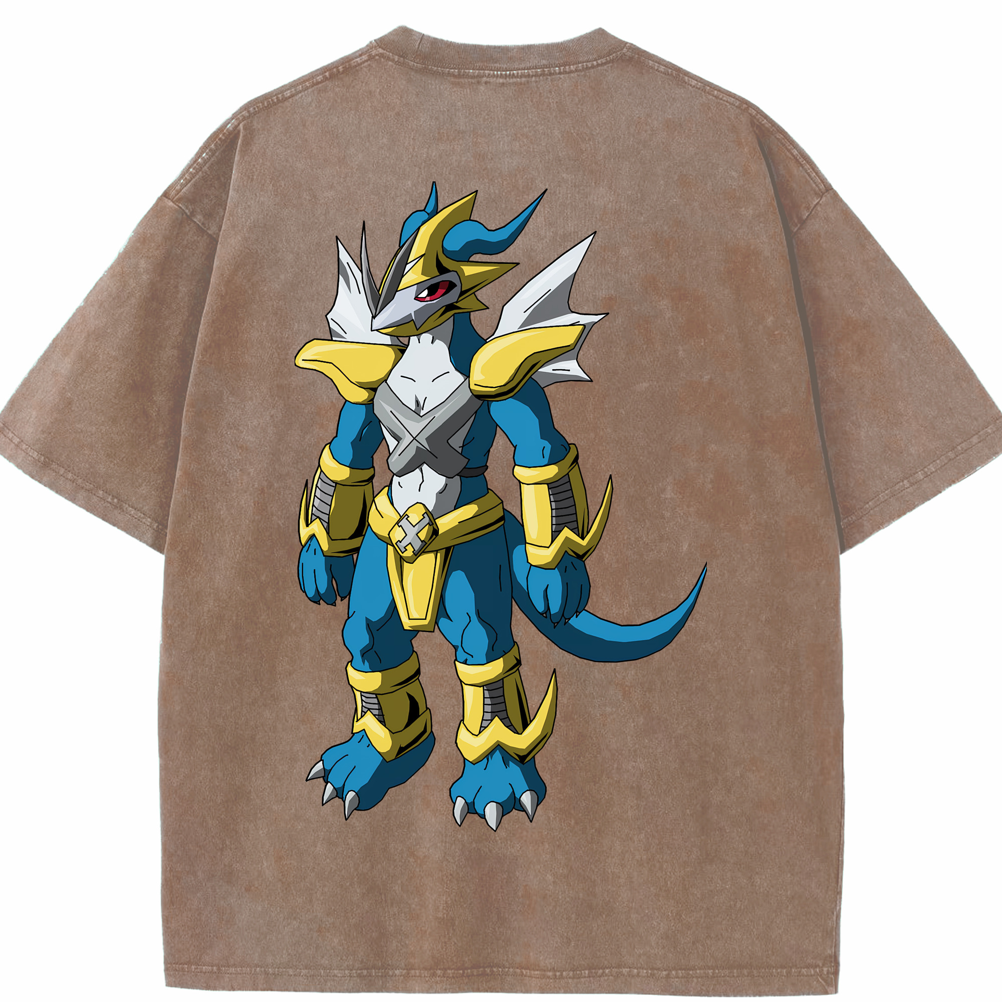 （画像用） Digimon デジタルモンスター/デジモン 綿100% ヴィンテージ風 半袖Tシャツ（背面プリント）