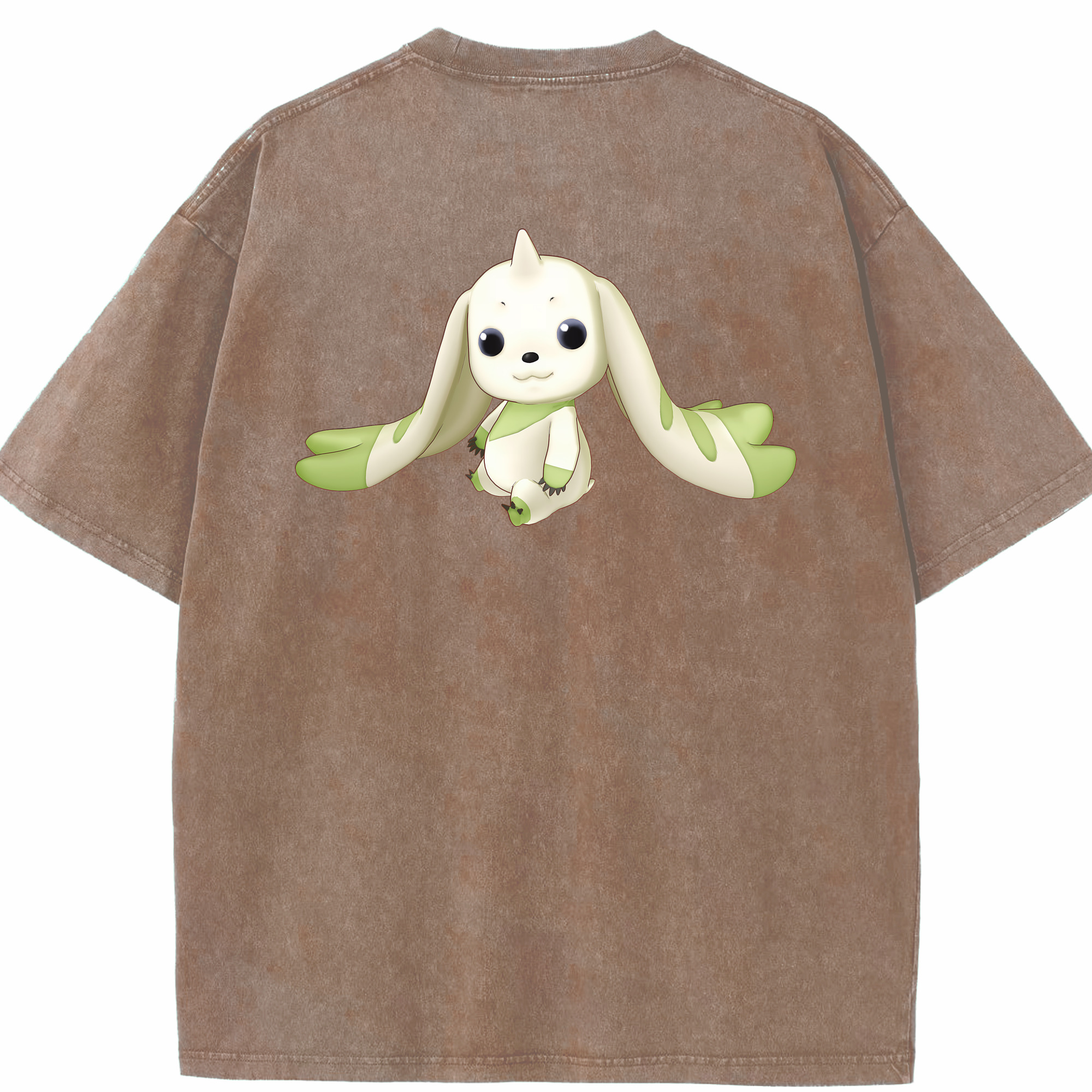 （画像用） Digimon デジタルモンスター/デジモン 綿100% ヴィンテージ風 半袖Tシャツ（背面プリント）