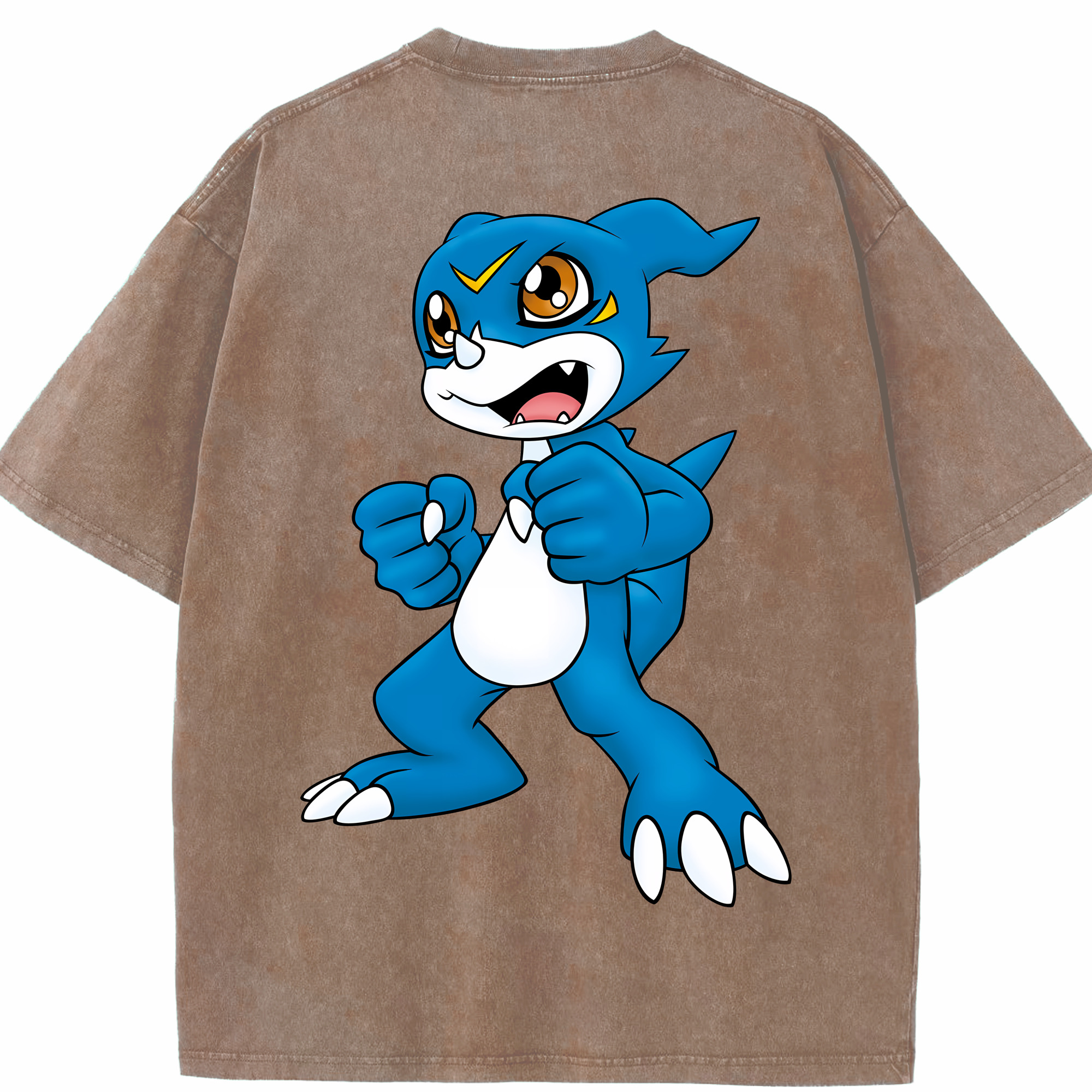 （画像用） Digimon デジタルモンスター/デジモン 綿100% ヴィンテージ風 半袖Tシャツ（背面プリント）