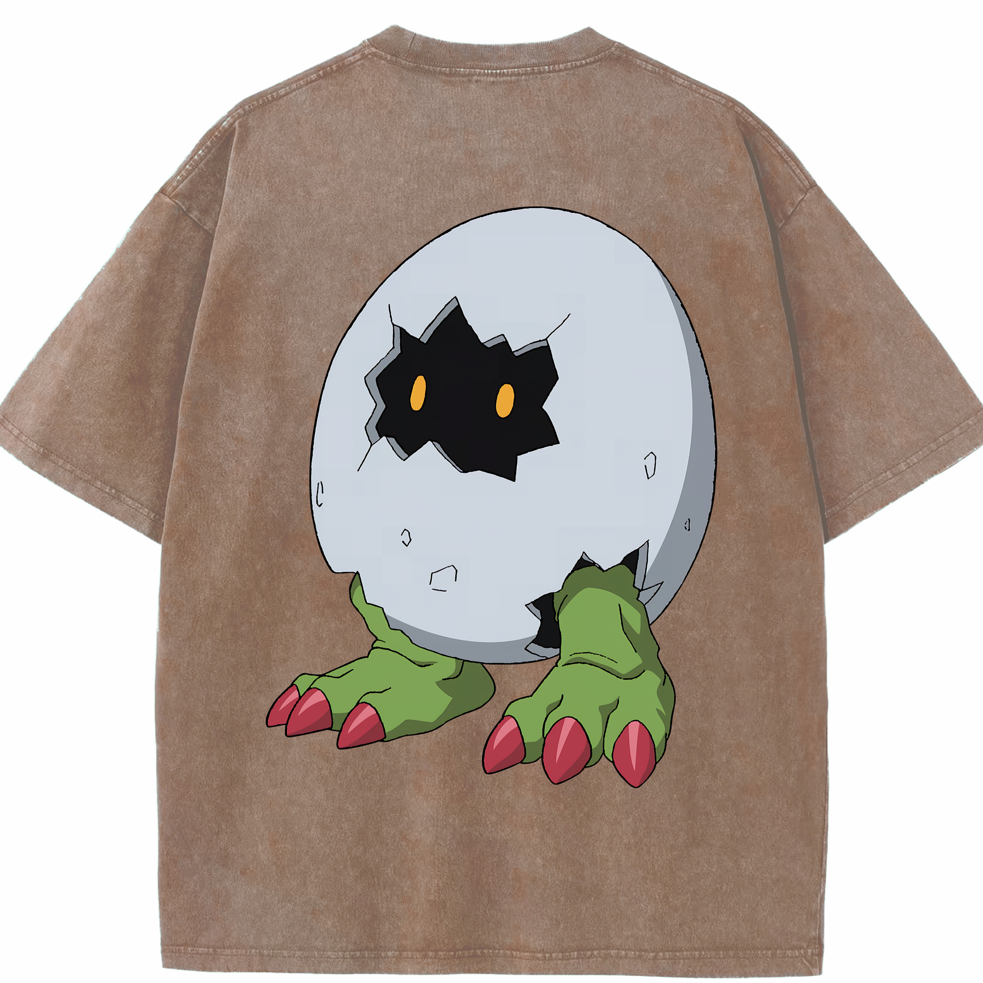 （画像用） Digimon デジタルモンスター/デジモン 綿100% ヴィンテージ風 半袖Tシャツ（背面プリント）