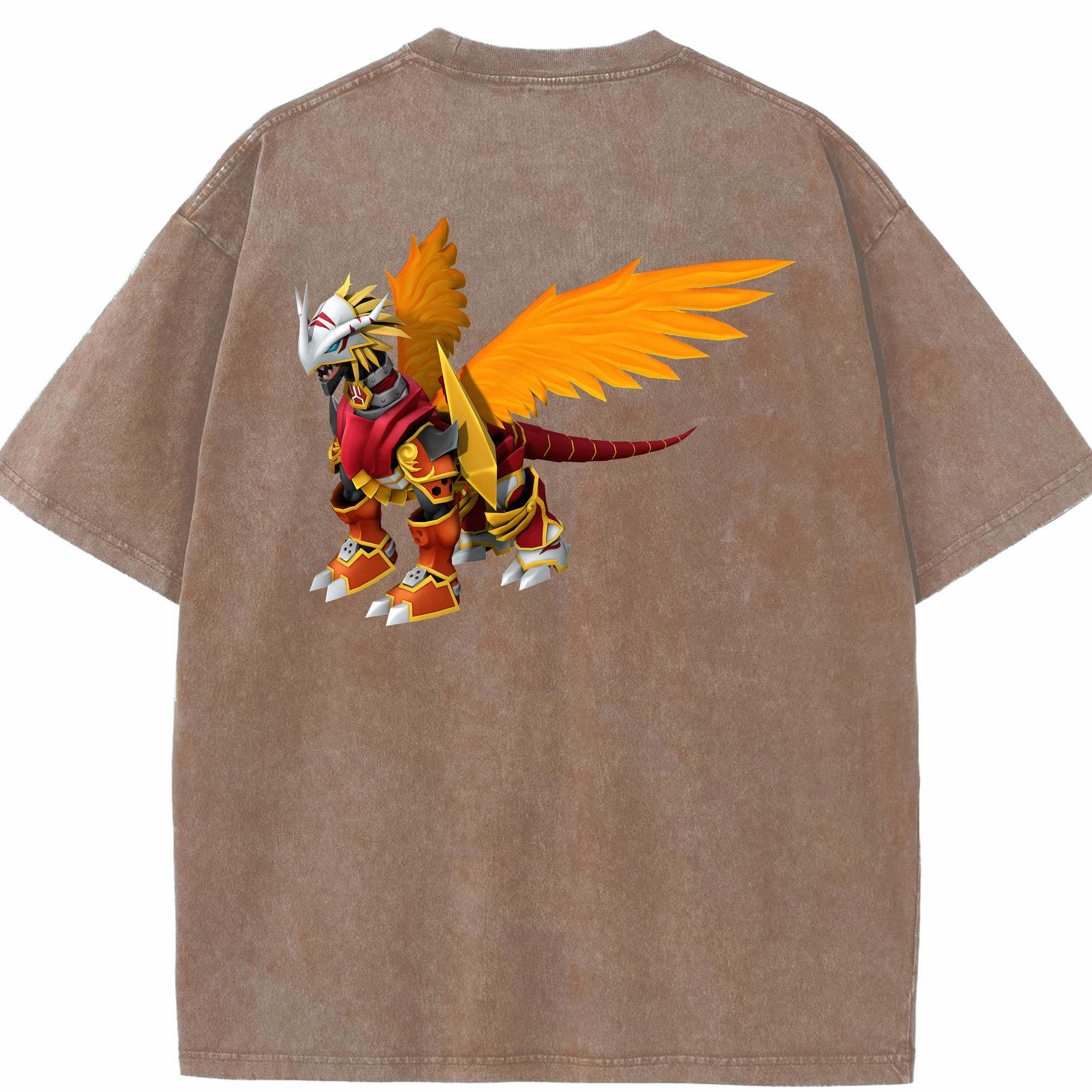 （画像用） Digimon デジタルモンスター/デジモン 綿100% ヴィンテージ風 半袖Tシャツ（背面プリント）