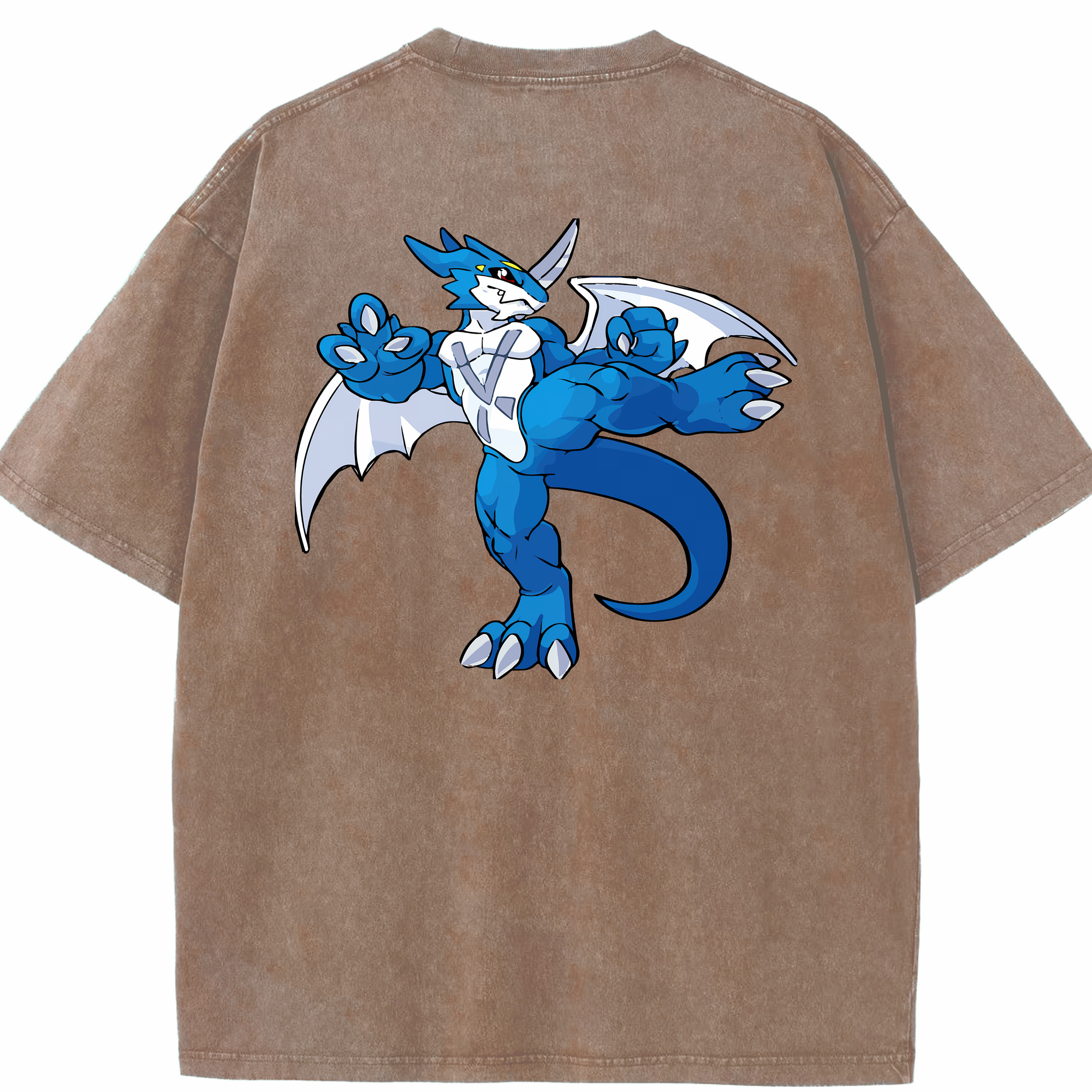 （画像用） Digimon デジタルモンスター/デジモン 綿100% ヴィンテージ風 半袖Tシャツ（背面プリント）