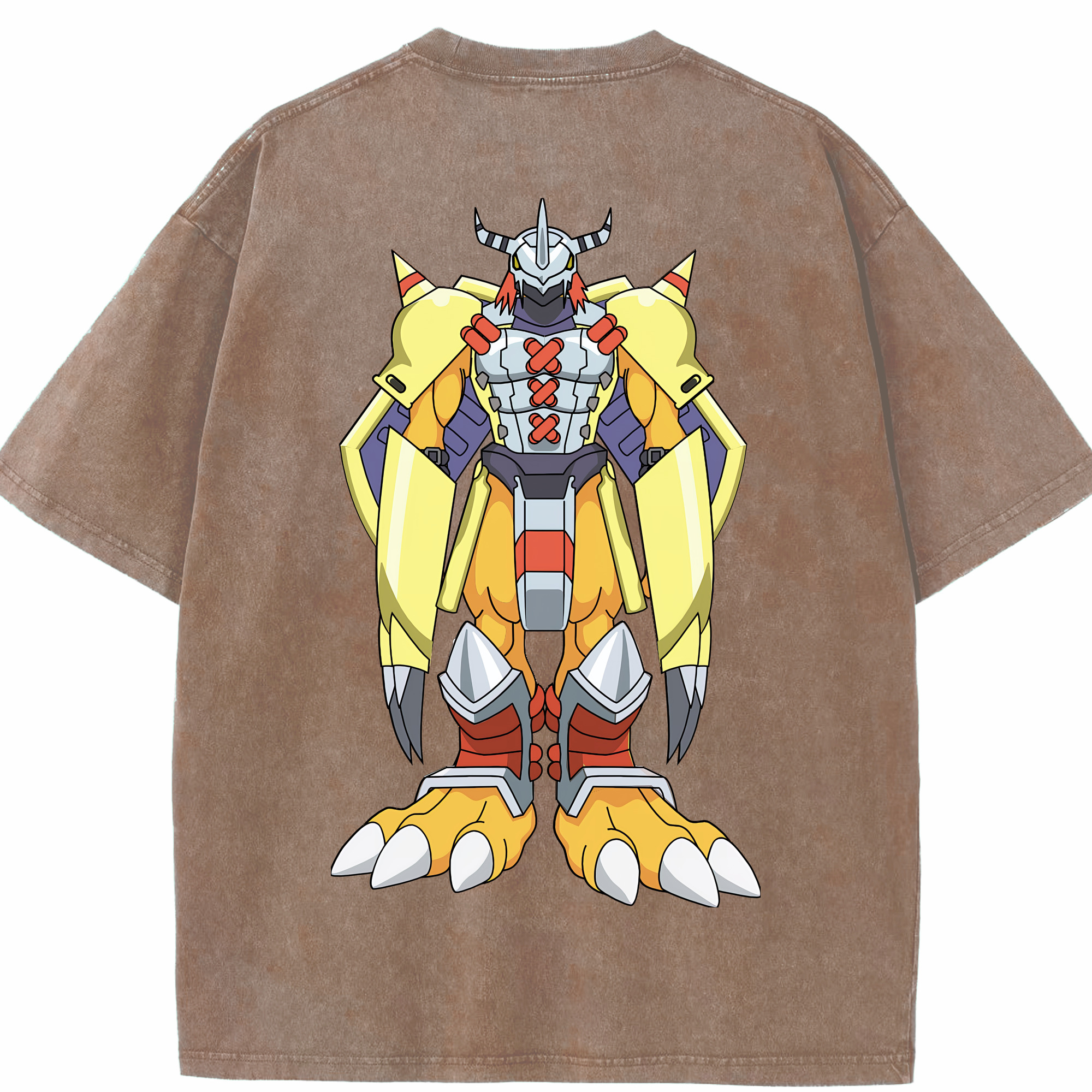（画像用） Digimon デジタルモンスター/デジモン 綿100% ヴィンテージ風 半袖Tシャツ（背面プリント）