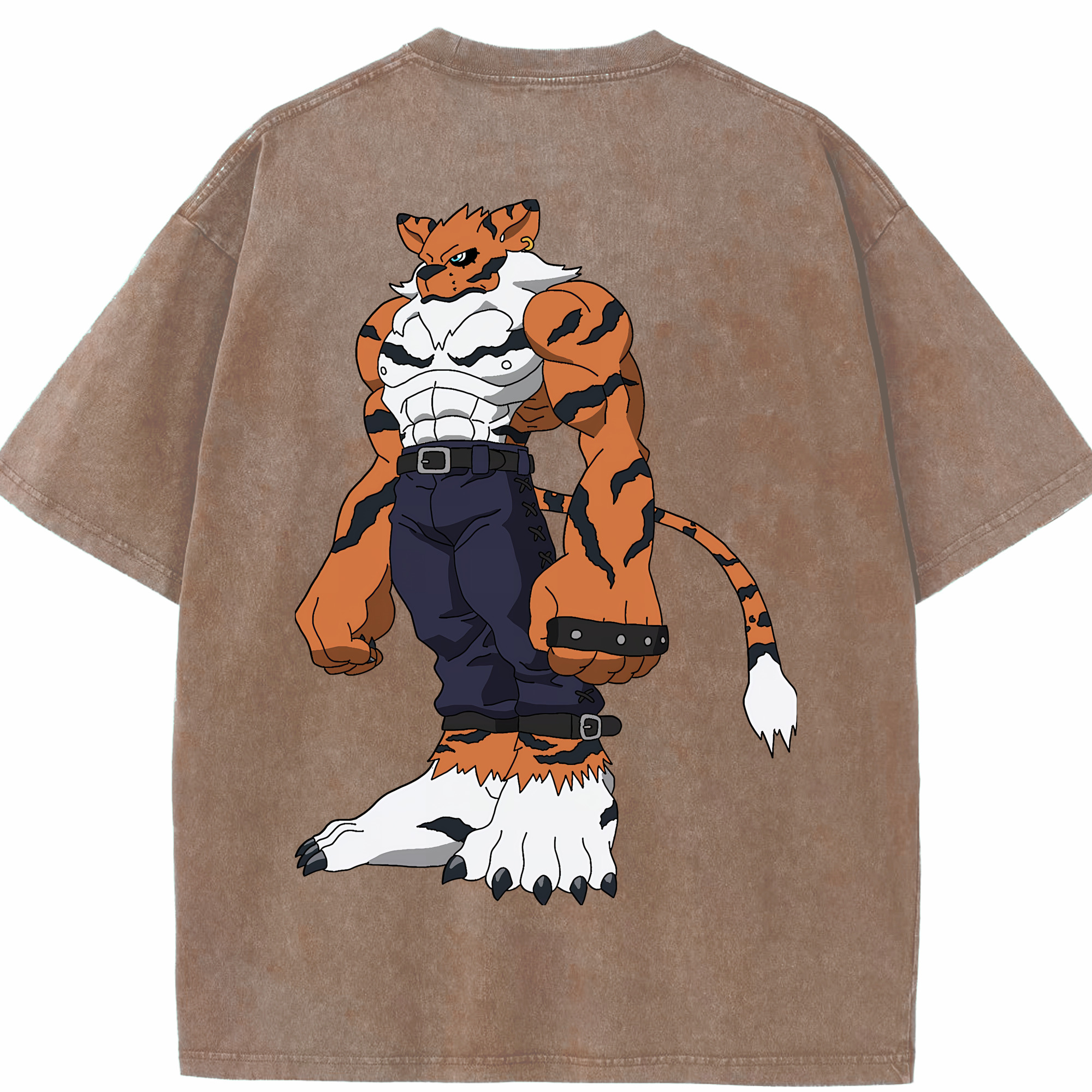 （画像用） Digimon デジタルモンスター/デジモン 綿100% ヴィンテージ風 半袖Tシャツ（背面プリント）