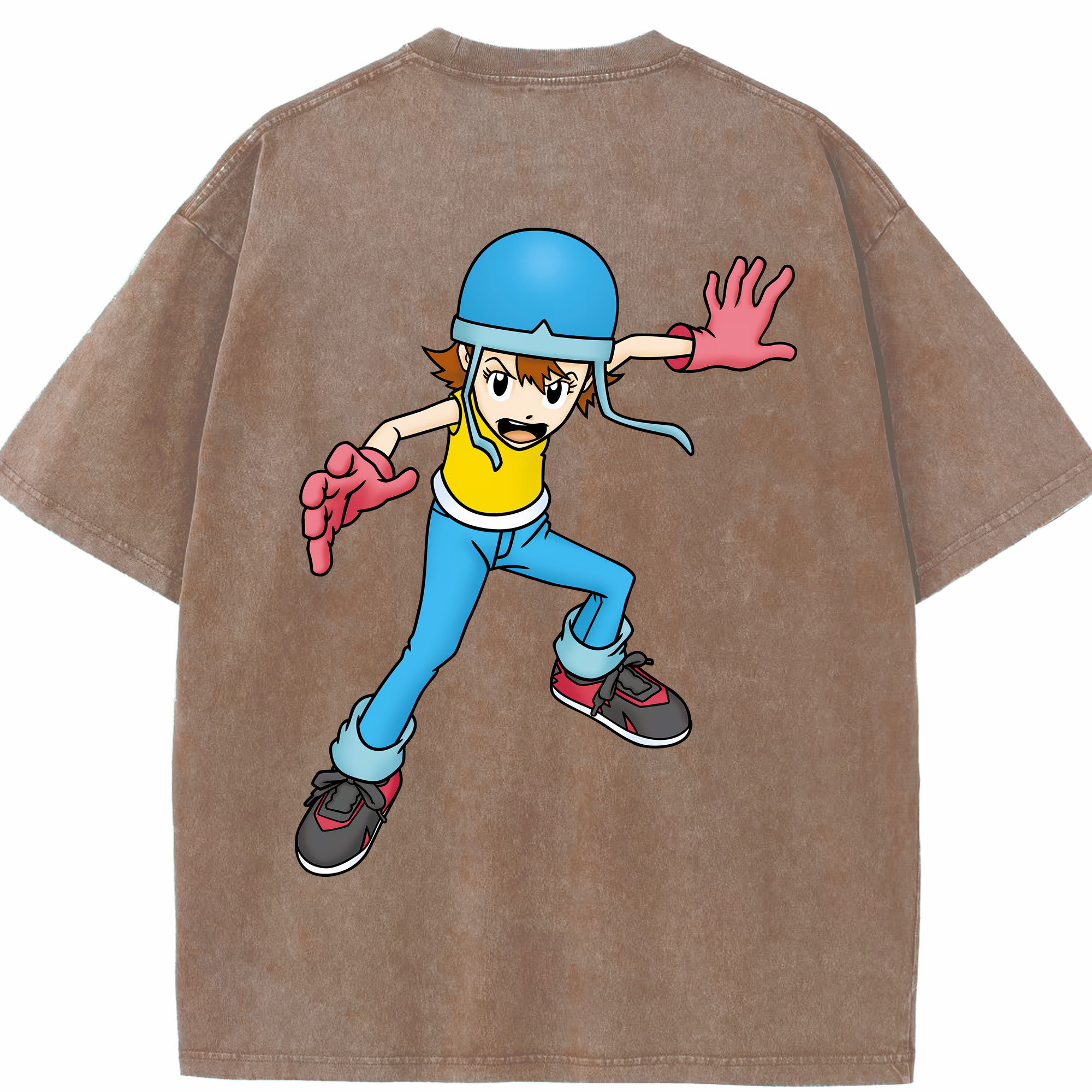 （画像用） Digimon デジタルモンスター/デジモン 綿100% ヴィンテージ風 半袖Tシャツ（背面プリント）