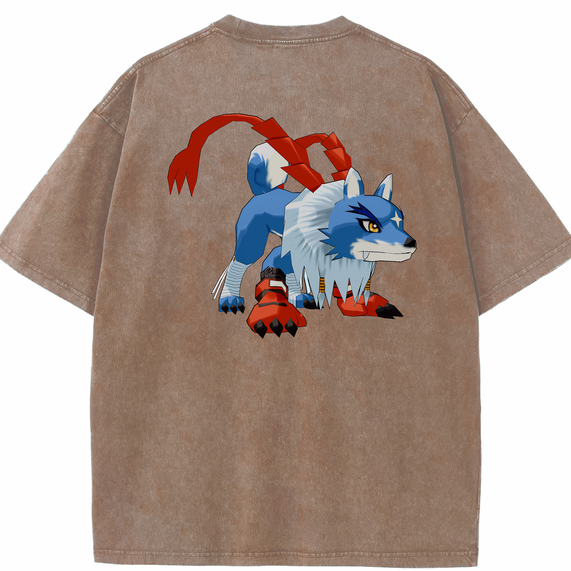 （画像用） Digimon デジタルモンスター/デジモン 綿100% ヴィンテージ風 半袖Tシャツ（背面プリント）