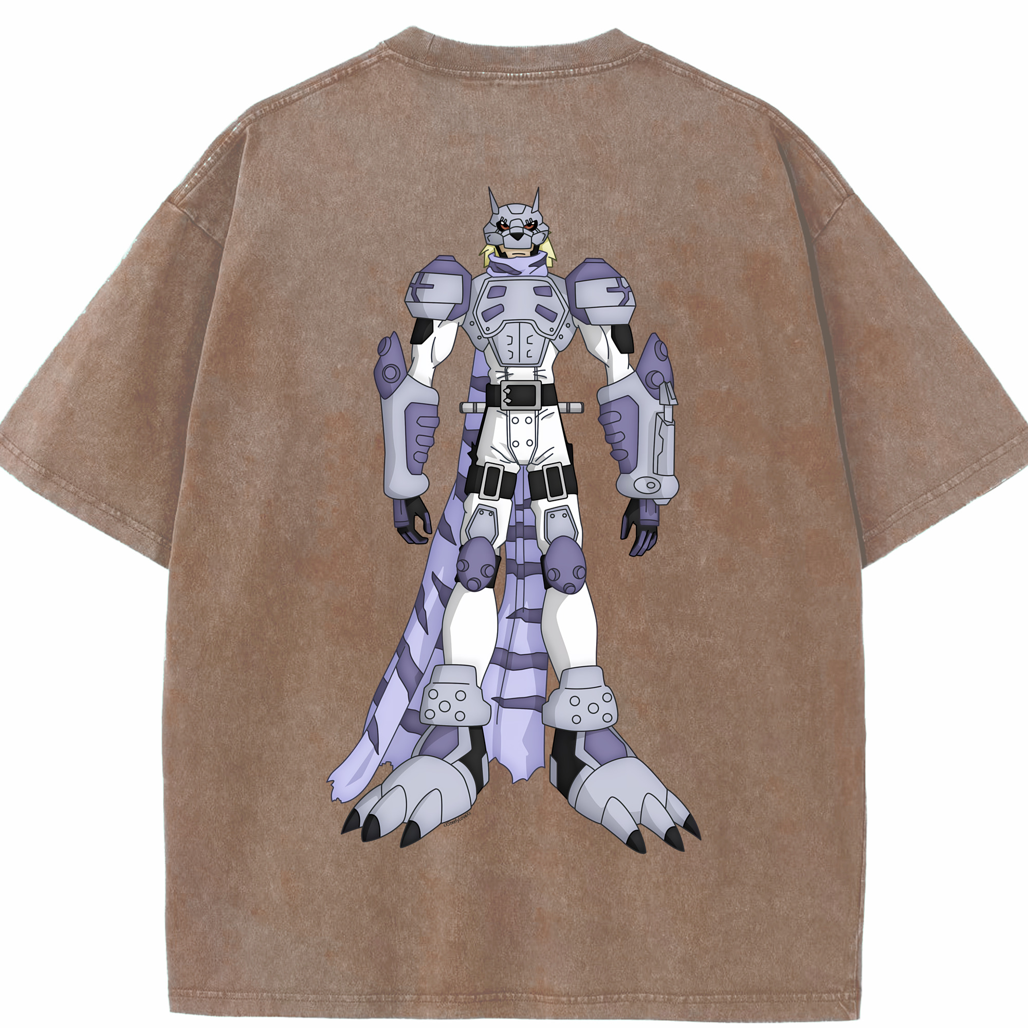 （画像用） Digimon デジタルモンスター/デジモン 綿100% ヴィンテージ風 半袖Tシャツ（背面プリント）