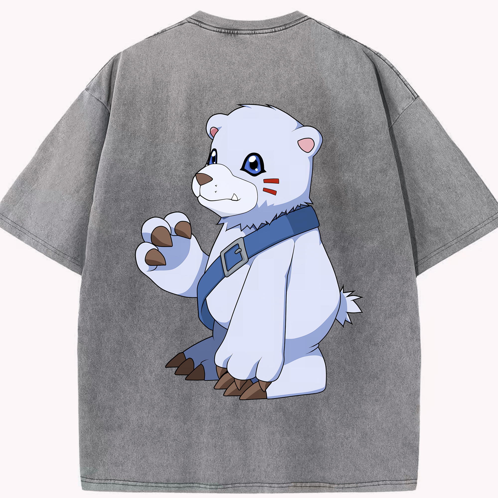 （画像用） Digimon デジタルモンスター/デジモン 綿100% ヴィンテージ風 半袖Tシャツ（背面プリント）