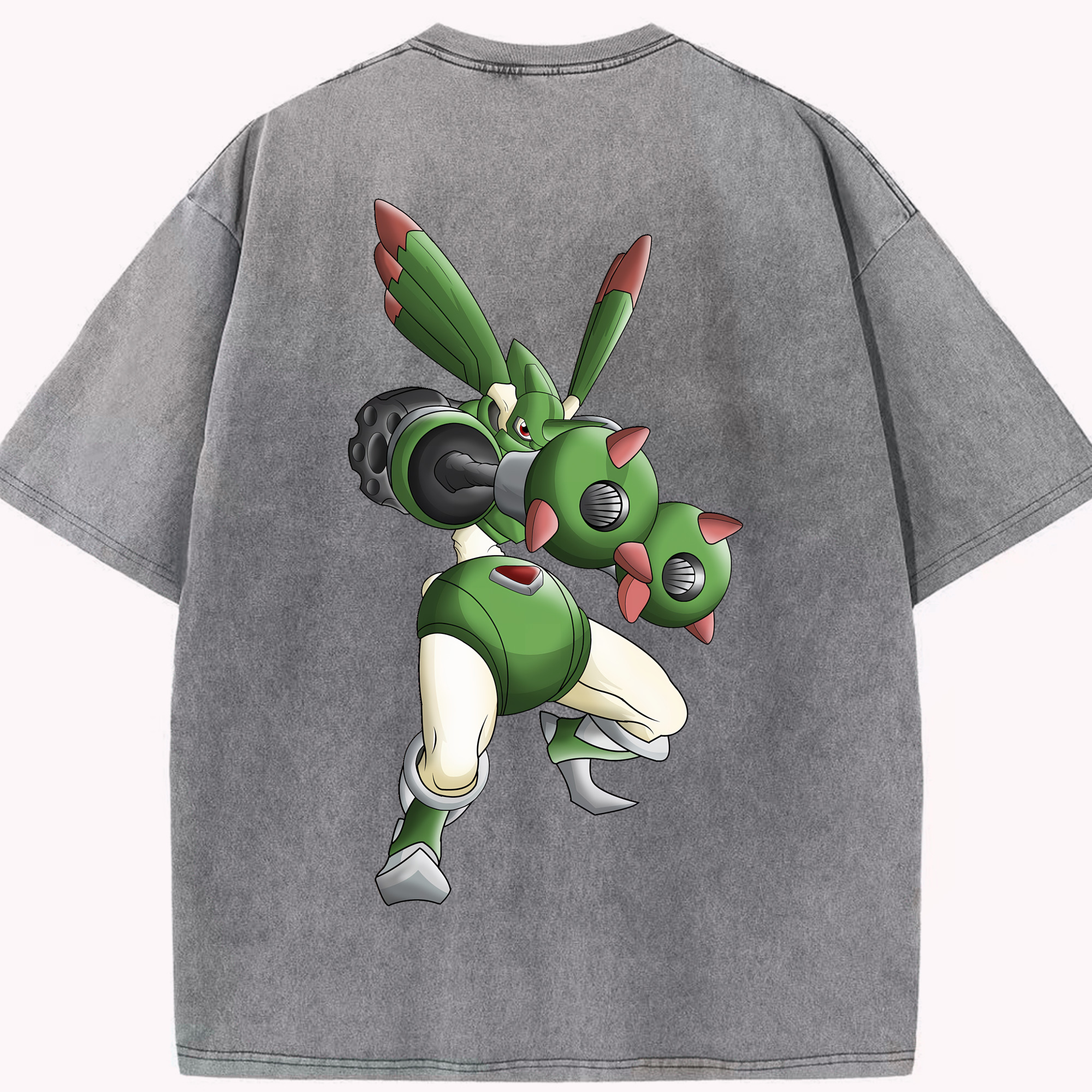 （画像用） Digimon デジタルモンスター/デジモン 綿100% ヴィンテージ風 半袖Tシャツ（背面プリント）