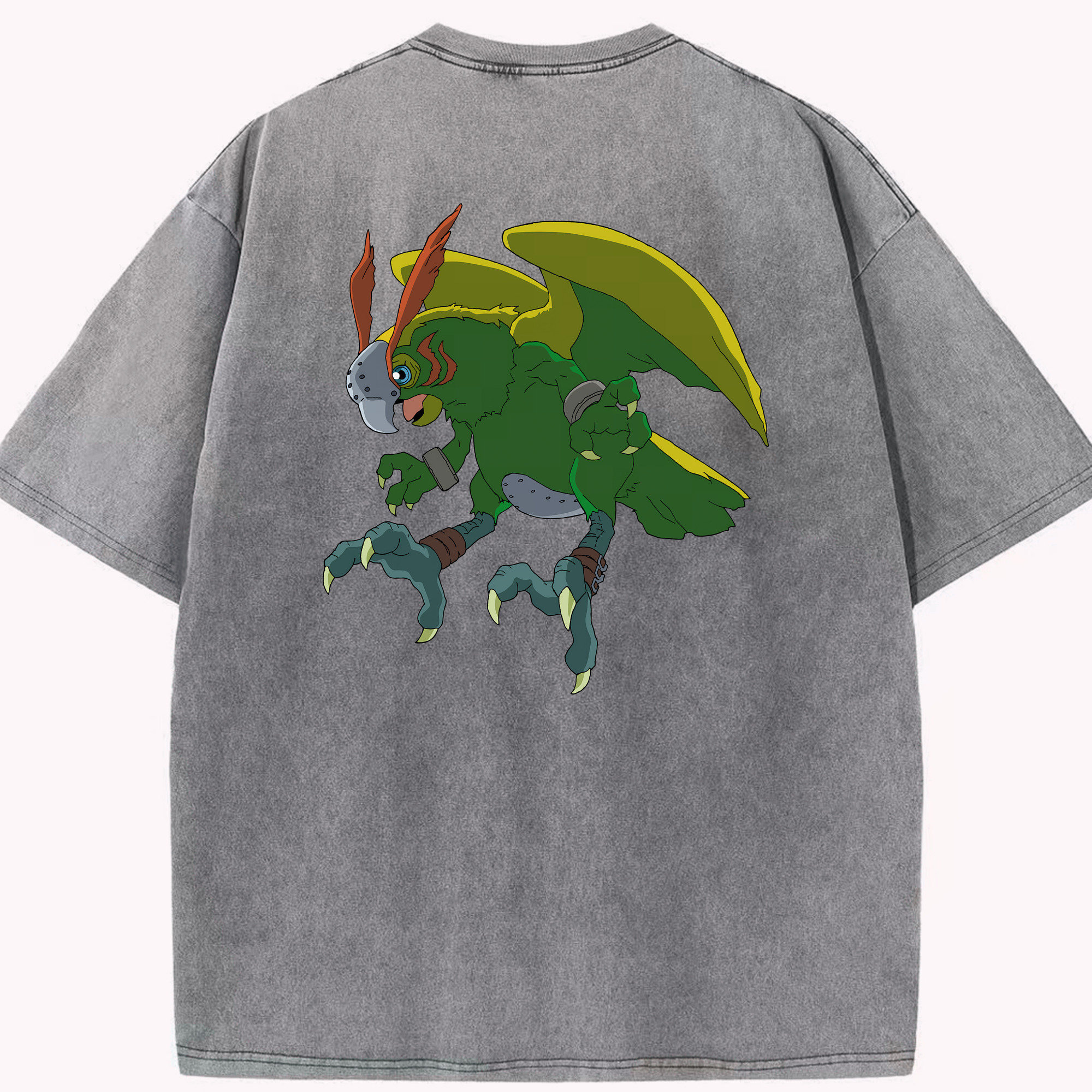（画像用） Digimon デジタルモンスター/デジモン 綿100% ヴィンテージ風 半袖Tシャツ（背面プリント）