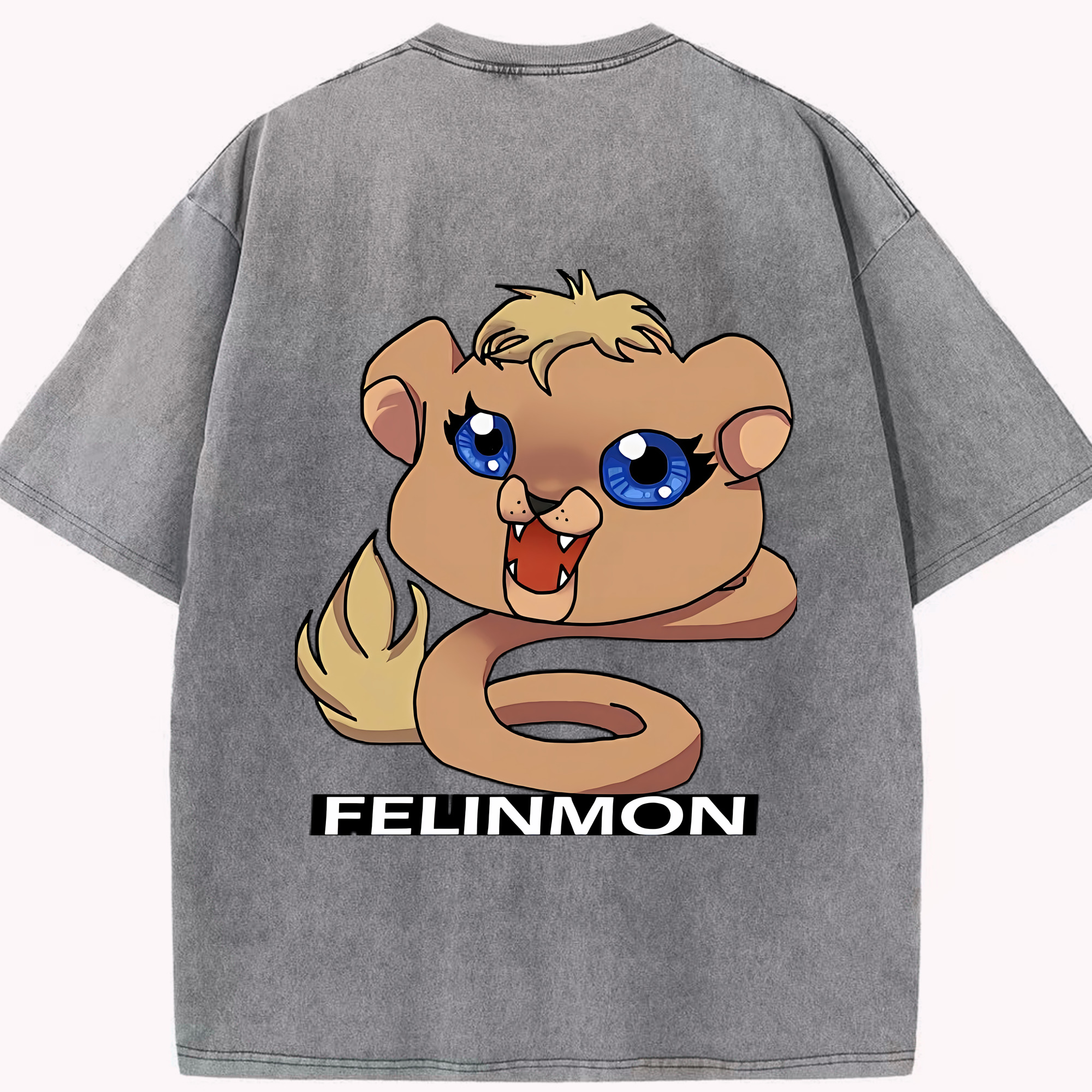 （画像用） Digimon デジタルモンスター/デジモン 綿100% ヴィンテージ風 半袖Tシャツ（背面プリント）