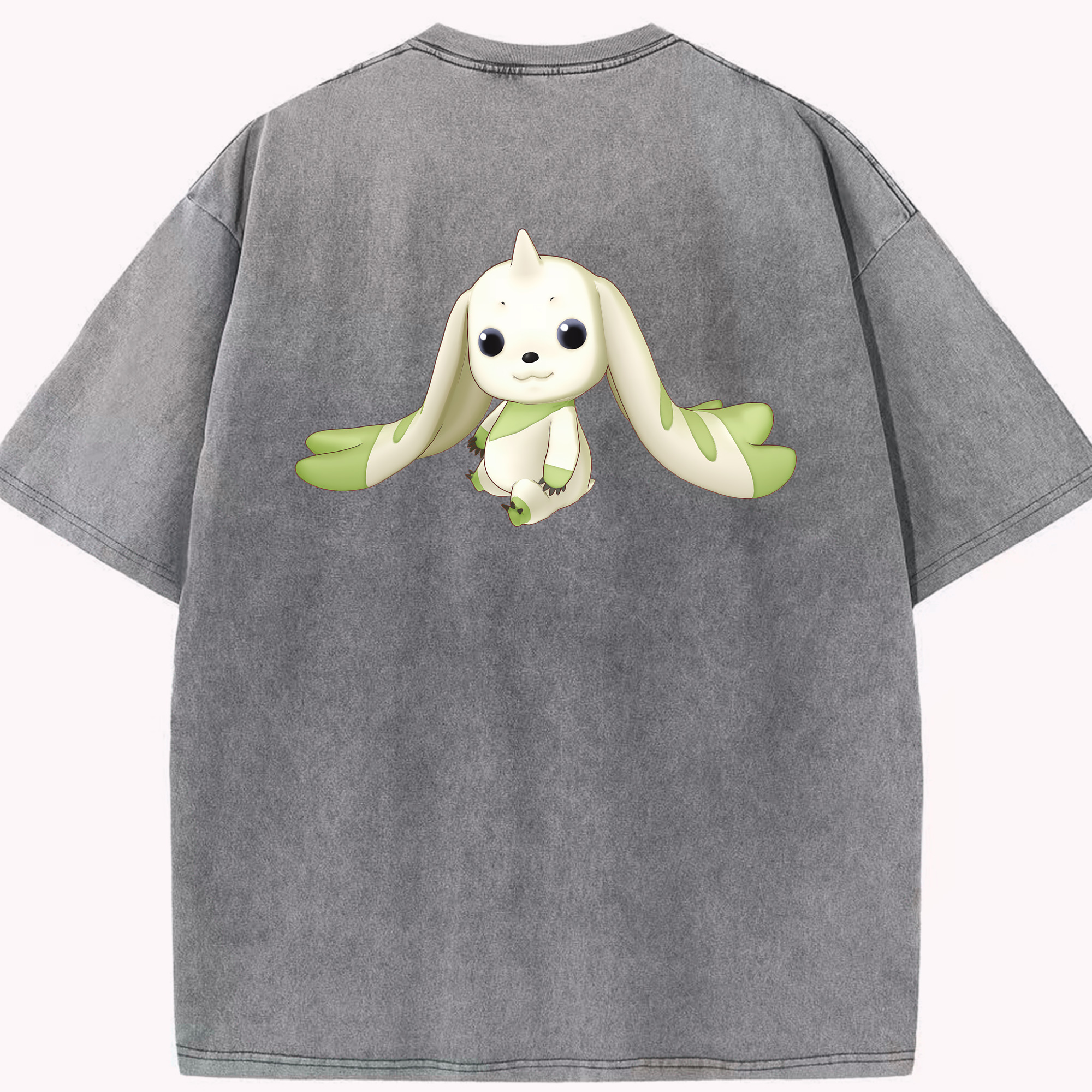 （画像用） Digimon デジタルモンスター/デジモン 綿100% ヴィンテージ風 半袖Tシャツ（背面プリント）