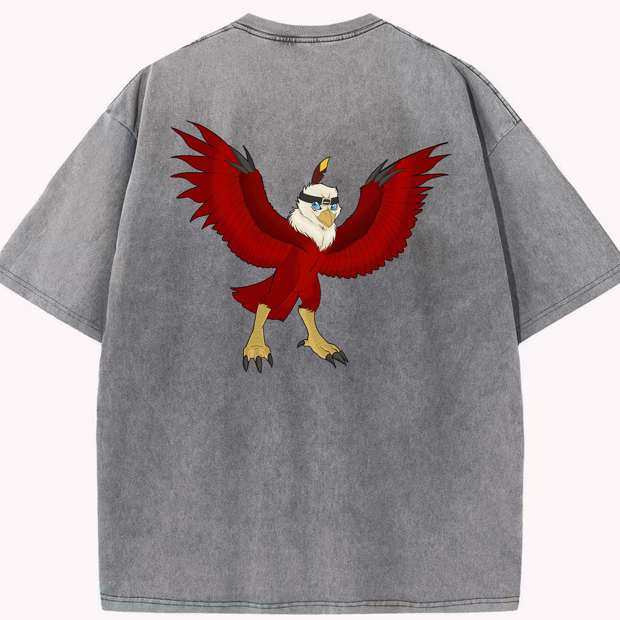 （画像用） Digimon デジタルモンスター/デジモン 綿100% ヴィンテージ風 半袖Tシャツ（背面プリント）