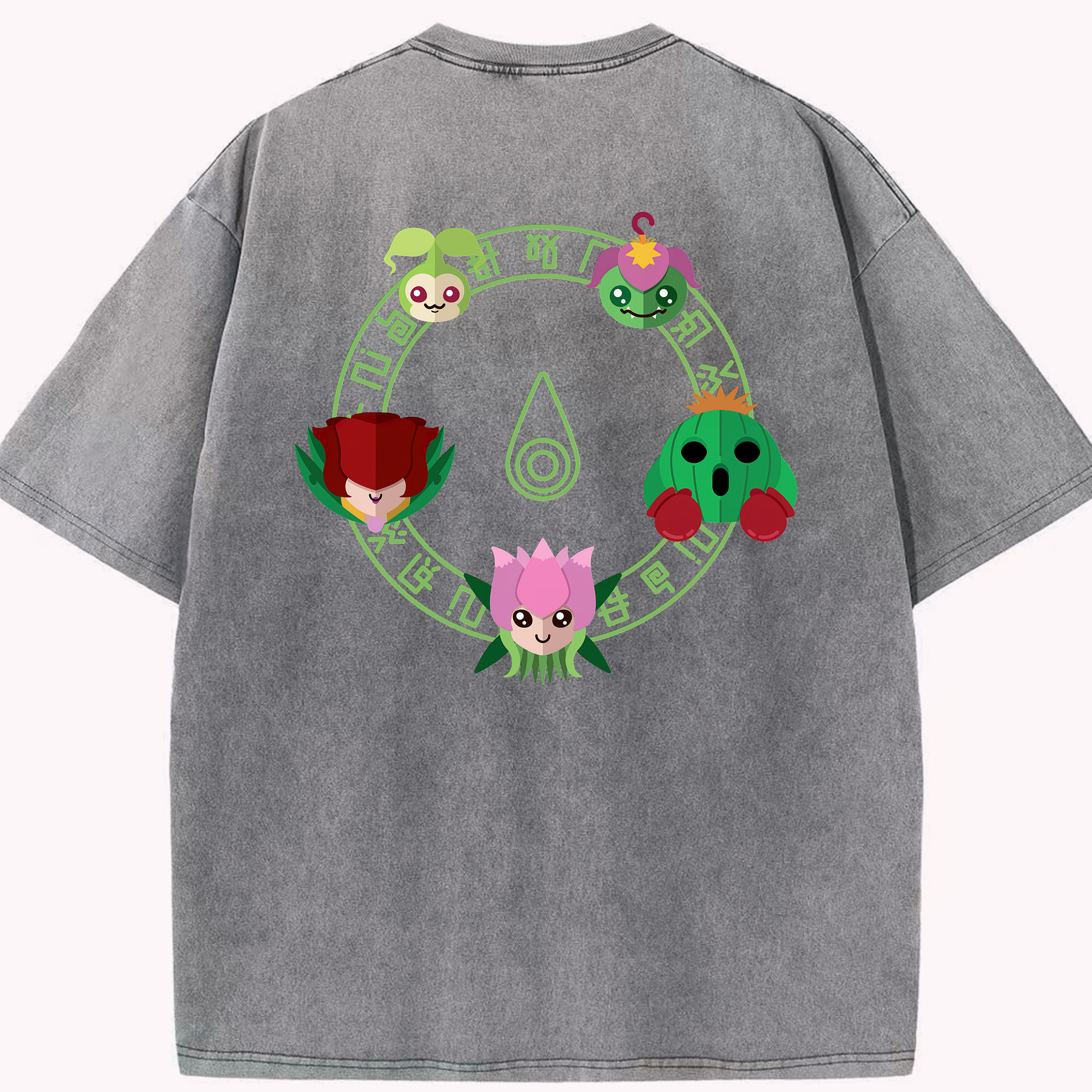 （画像用） Digimon デジタルモンスター/デジモン 綿100% ヴィンテージ風 半袖Tシャツ（背面プリント）