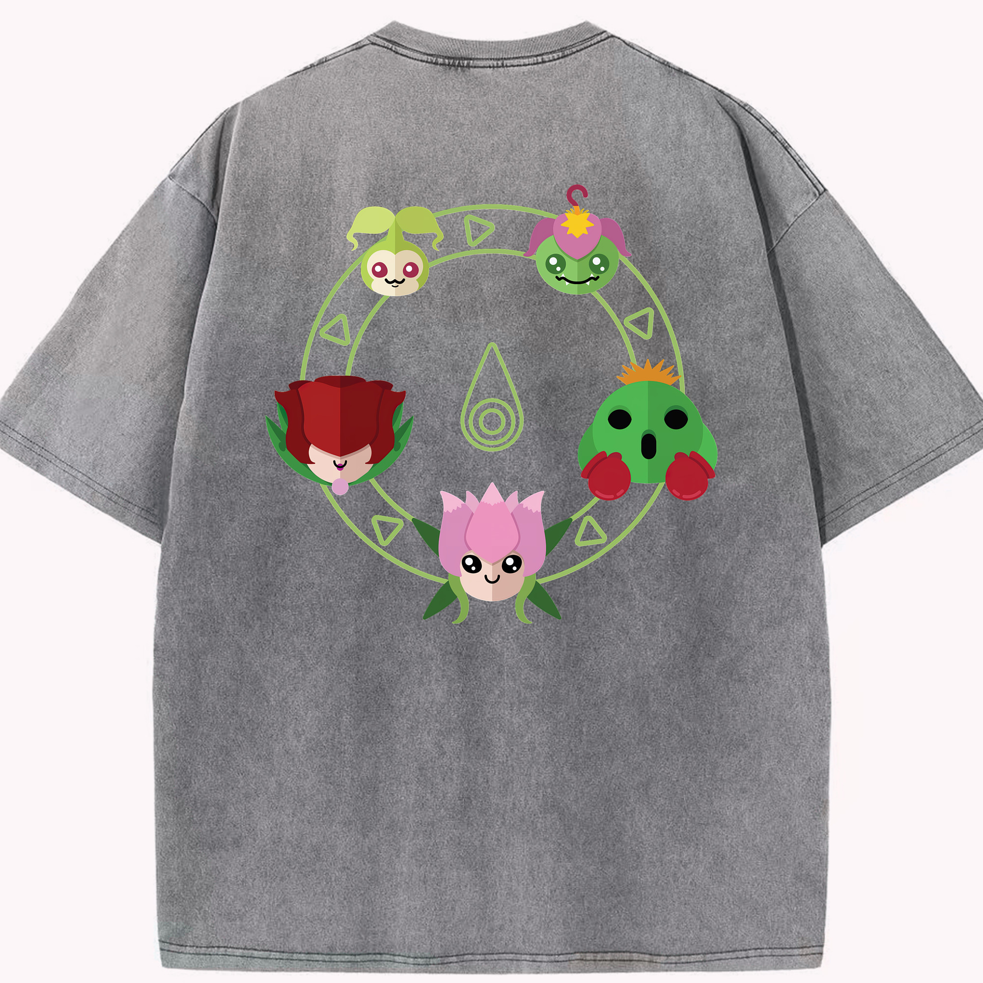 （画像用） Digimon デジタルモンスター/デジモン 綿100% ヴィンテージ風 半袖Tシャツ（背面プリント）