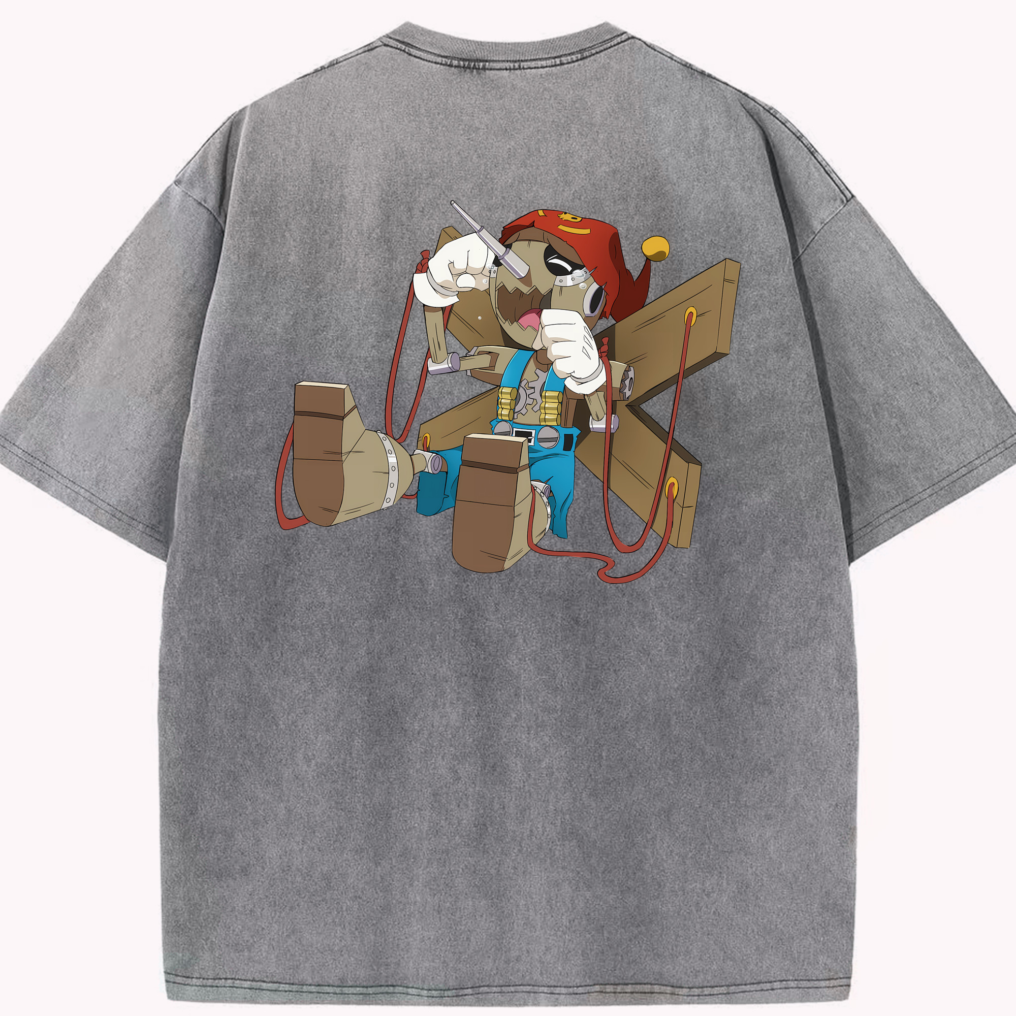 （画像用） Digimon デジタルモンスター/デジモン 綿100% ヴィンテージ風 半袖Tシャツ（背面プリント）