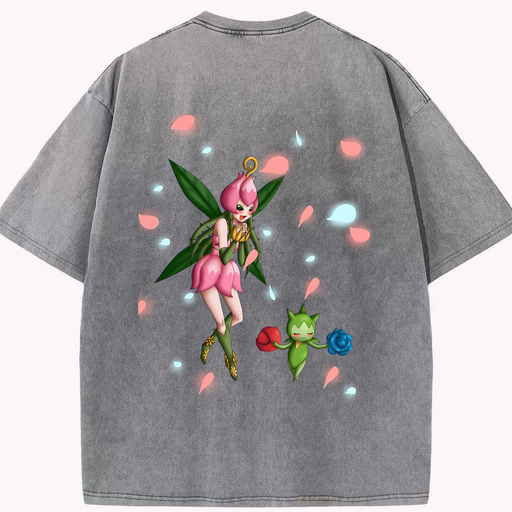 （画像用） Digimon デジタルモンスター/デジモン 綿100% ヴィンテージ風 半袖Tシャツ（背面プリント）