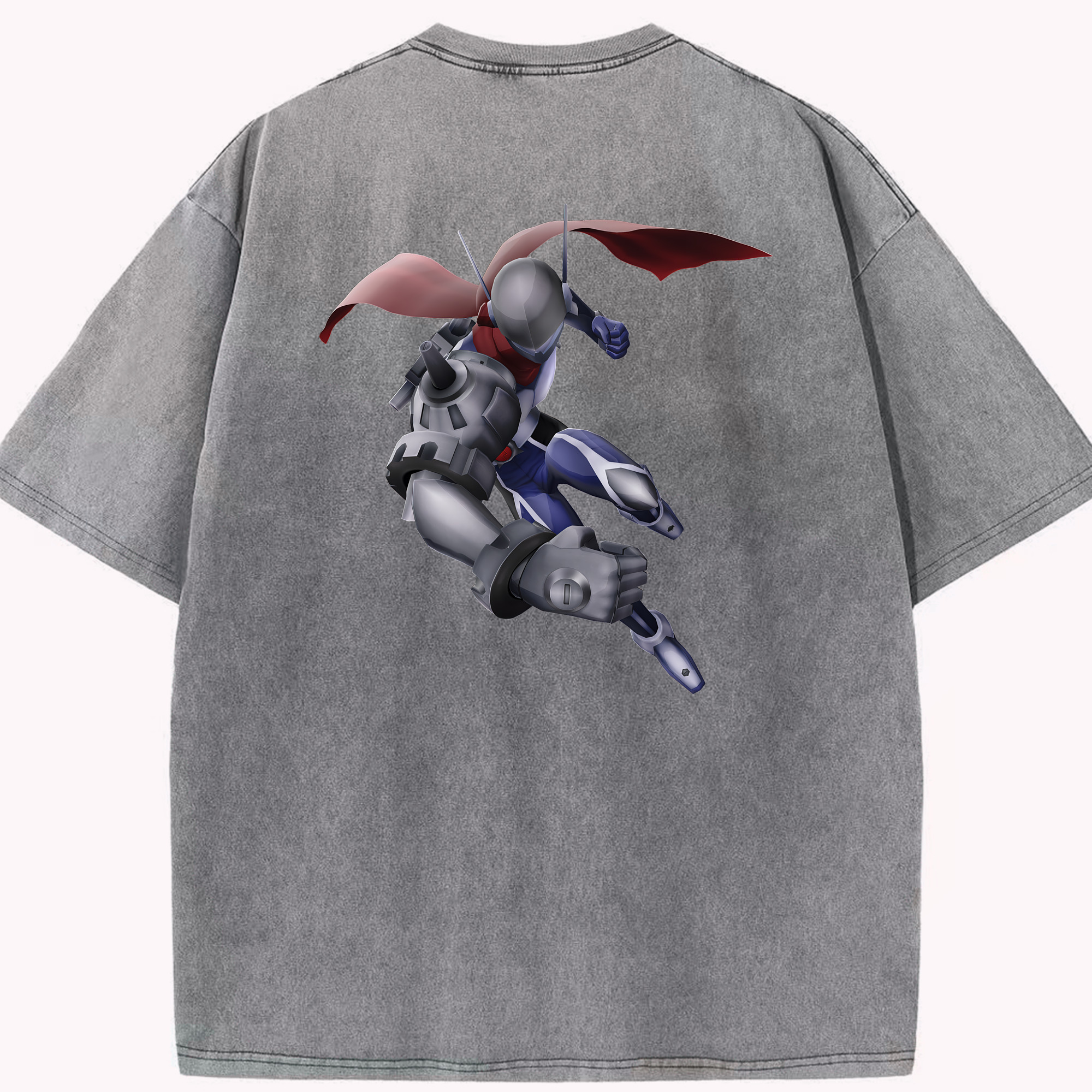 （画像用） Digimon デジタルモンスター/デジモン 綿100% ヴィンテージ風 半袖Tシャツ（背面プリント）
