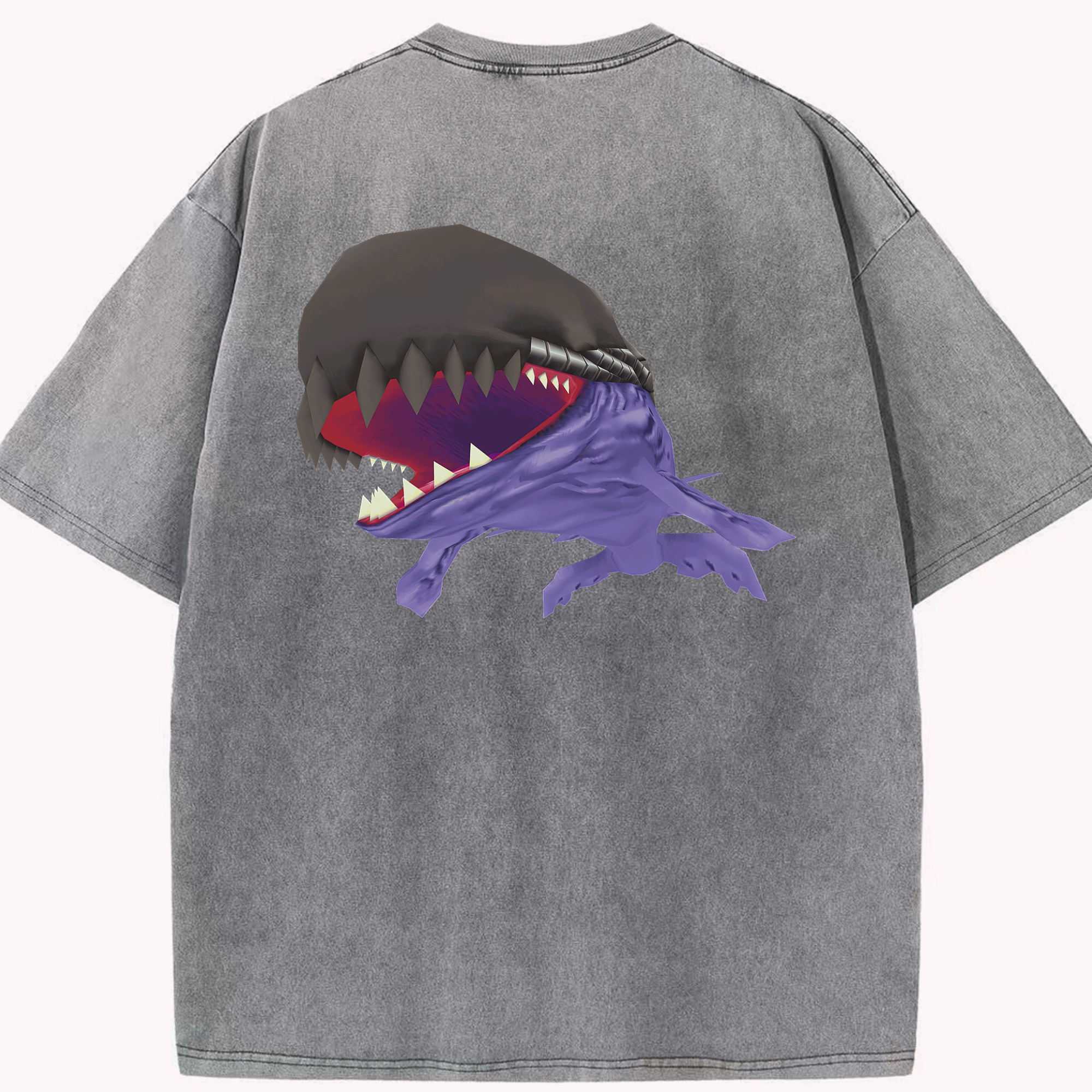 （画像用） Digimon デジタルモンスター/デジモン 綿100% ヴィンテージ風 半袖Tシャツ（背面プリント）