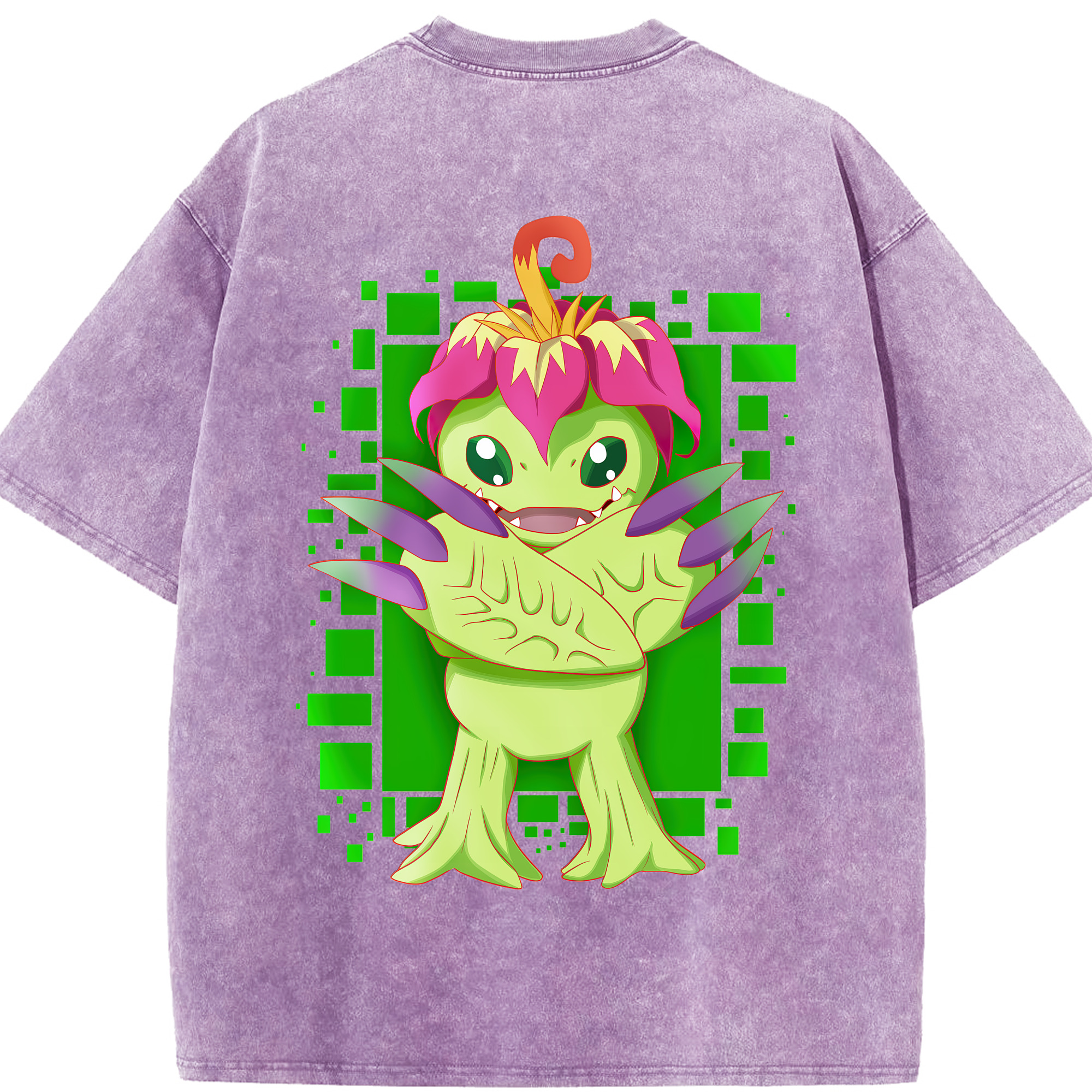 （画像用） Digimon デジタルモンスター/デジモン 綿100% ヴィンテージ風 半袖Tシャツ（背面プリント）