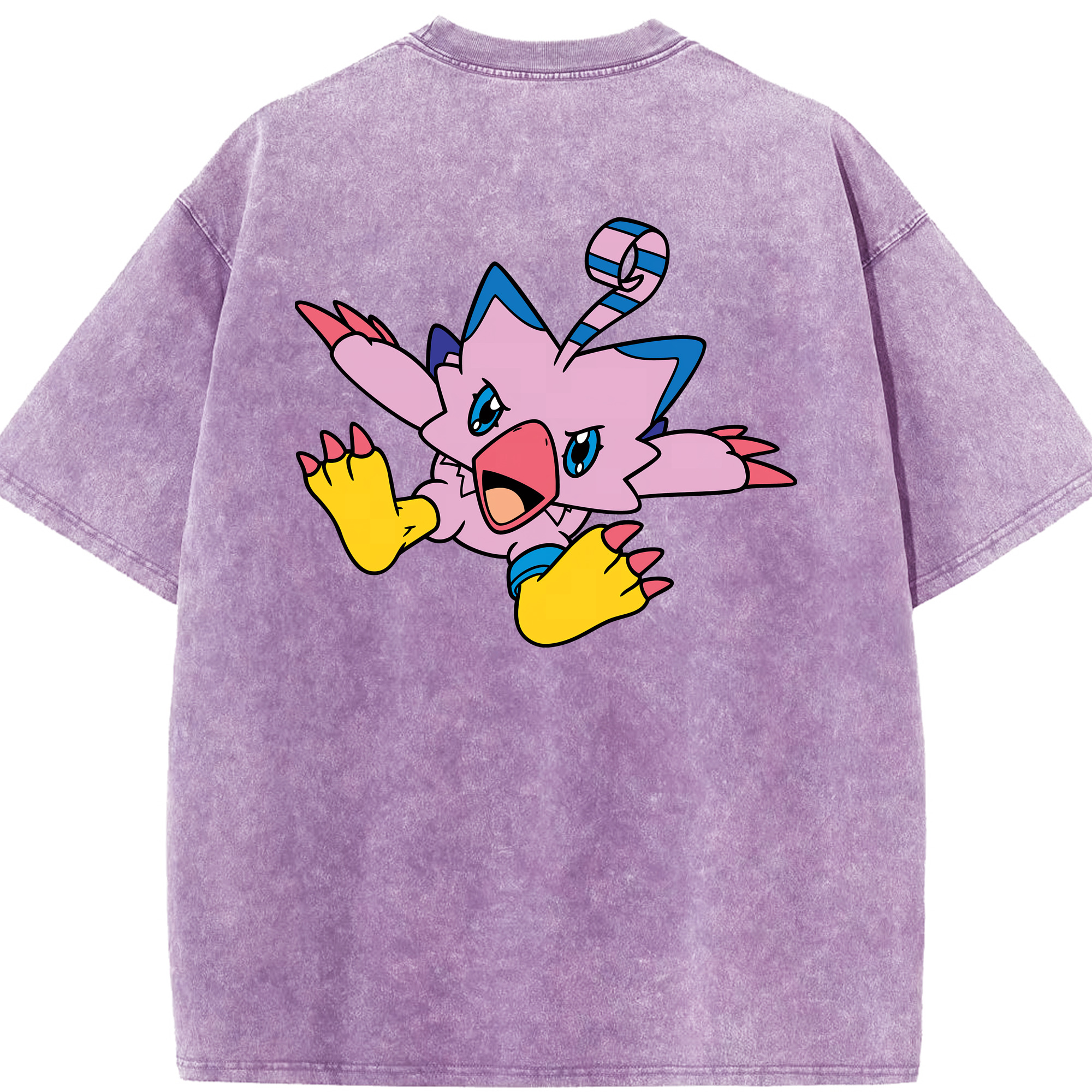 （画像用） Digimon デジタルモンスター/デジモン 綿100% ヴィンテージ風 半袖Tシャツ（背面プリント）