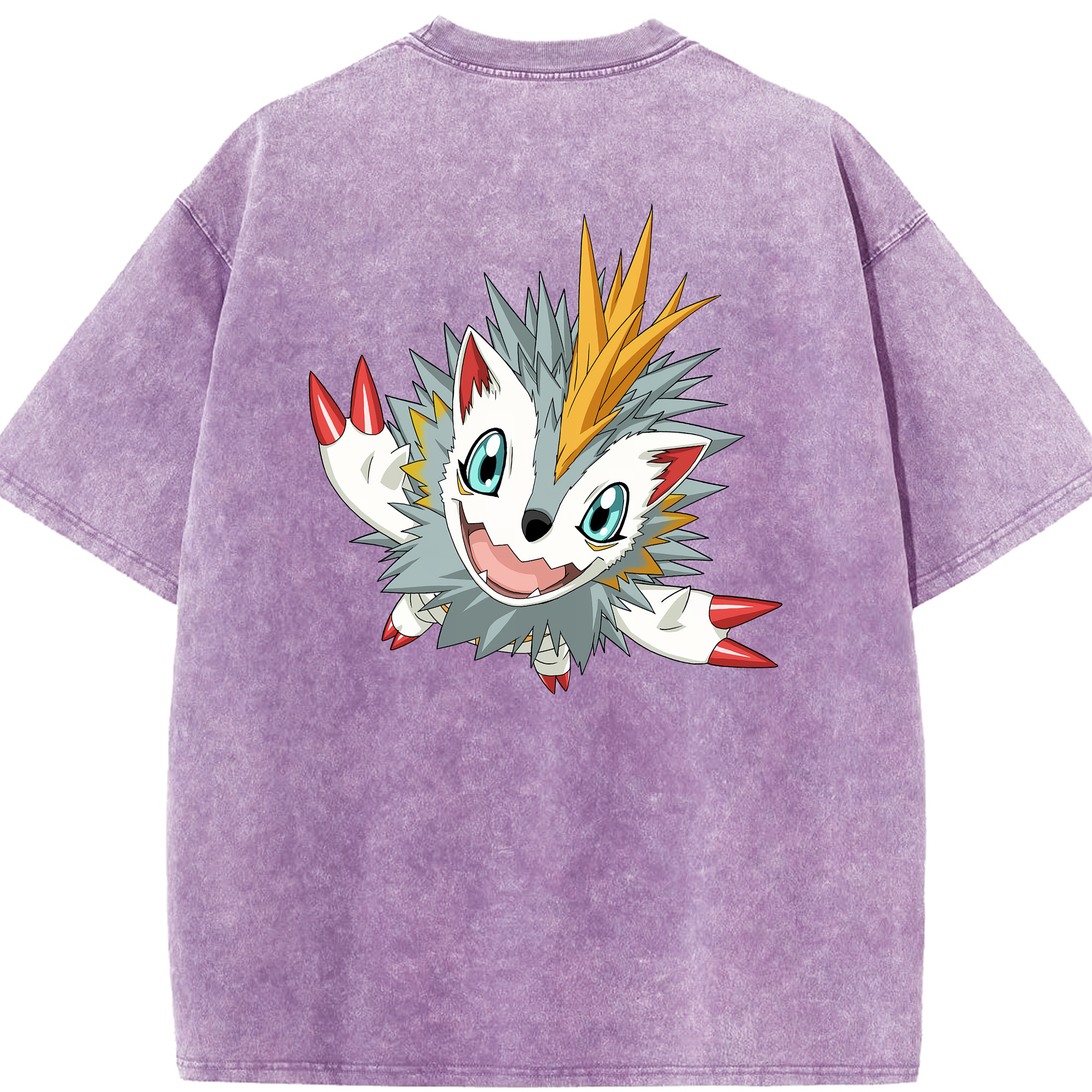 （画像用） Digimon デジタルモンスター/デジモン 綿100% ヴィンテージ風 半袖Tシャツ（背面プリント）