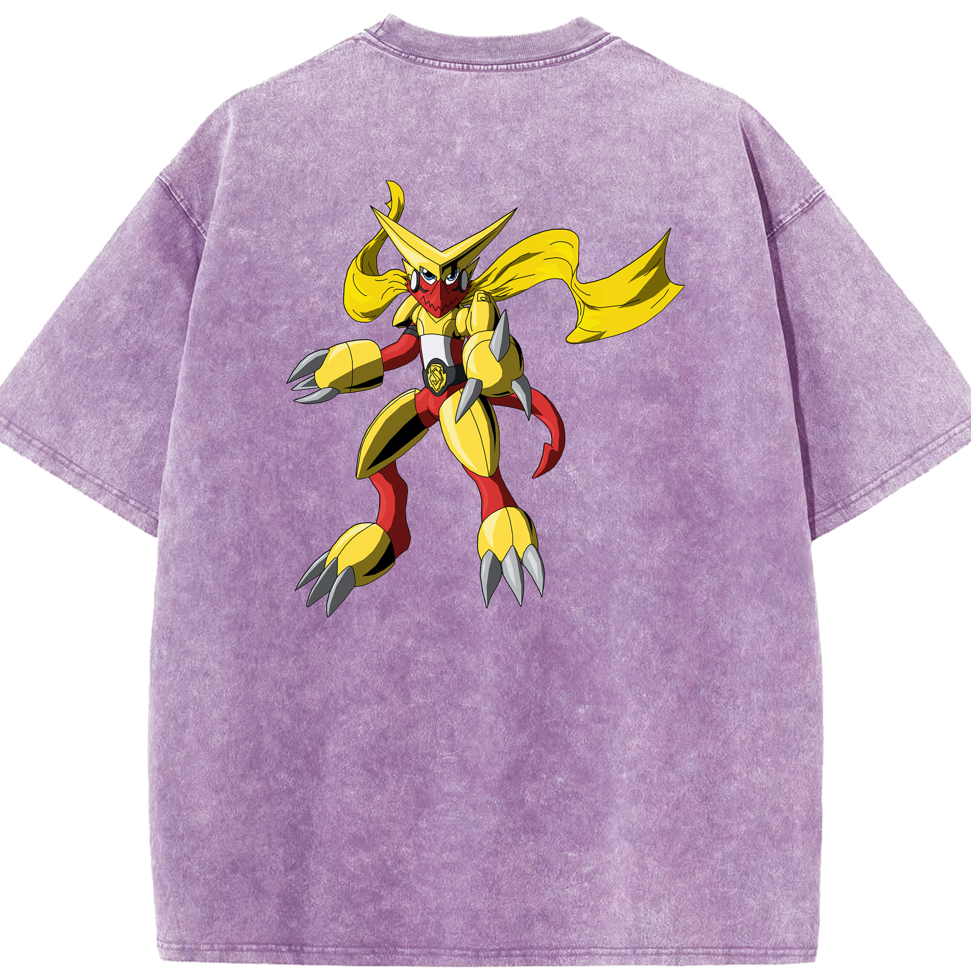 （画像用） Digimon デジタルモンスター/デジモン 綿100% ヴィンテージ風 半袖Tシャツ（背面プリント）