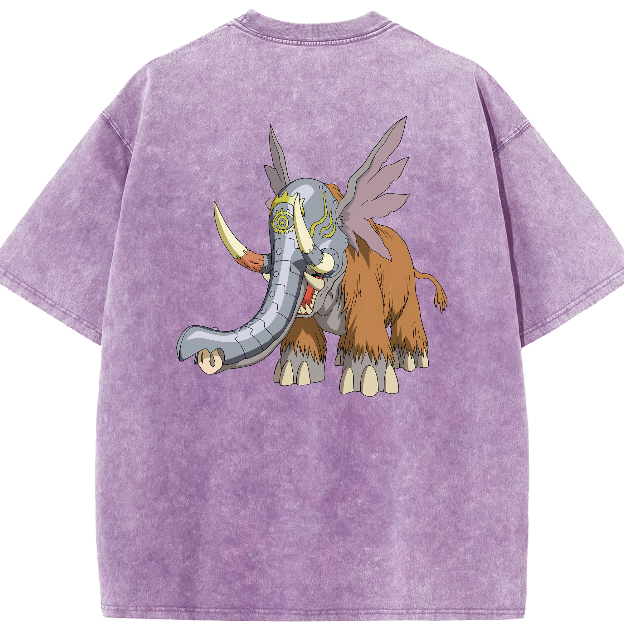（画像用） Digimon デジタルモンスター/デジモン 綿100% ヴィンテージ風 半袖Tシャツ（背面プリント）