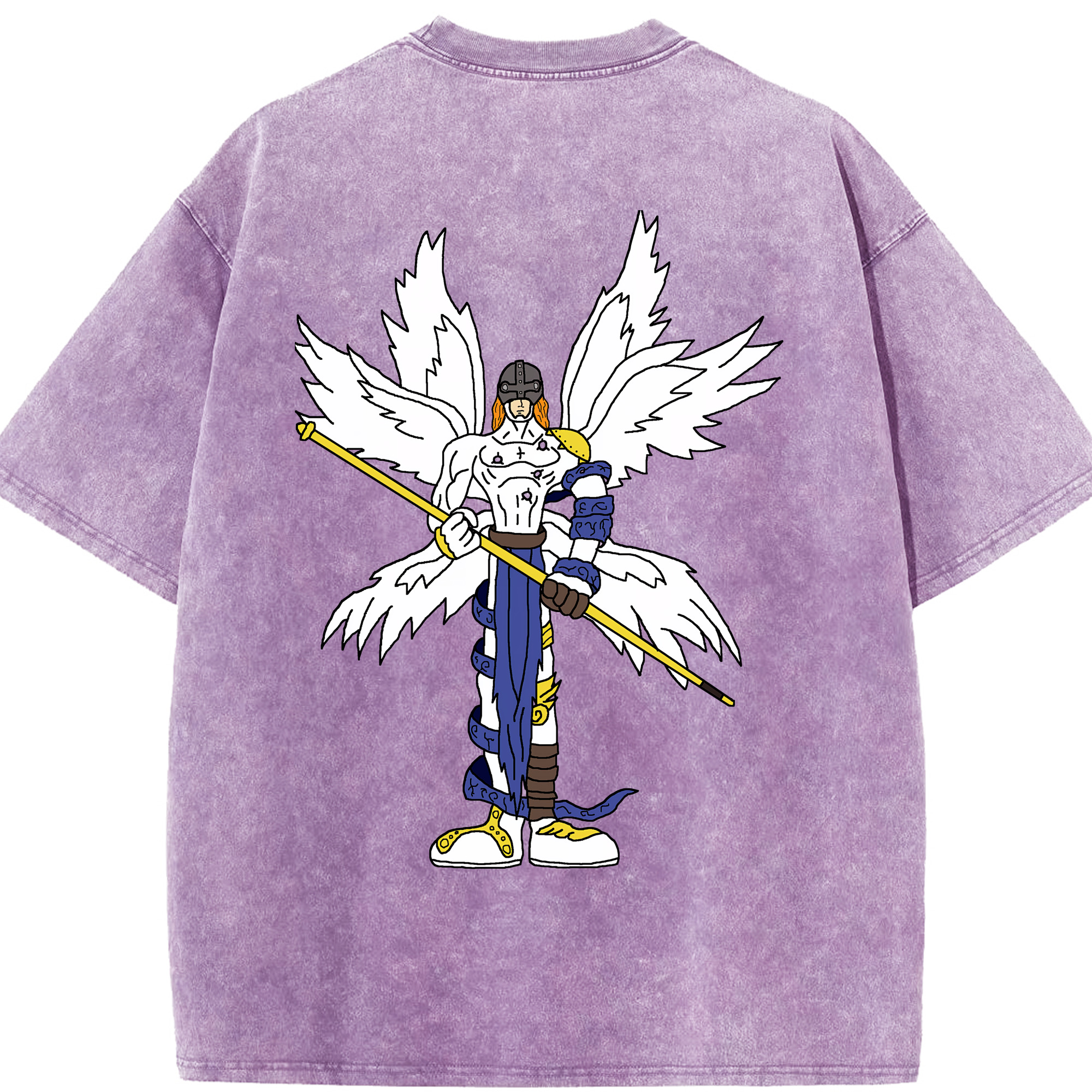 （画像用） Digimon デジタルモンスター/デジモン 綿100% ヴィンテージ風 半袖Tシャツ（背面プリント）