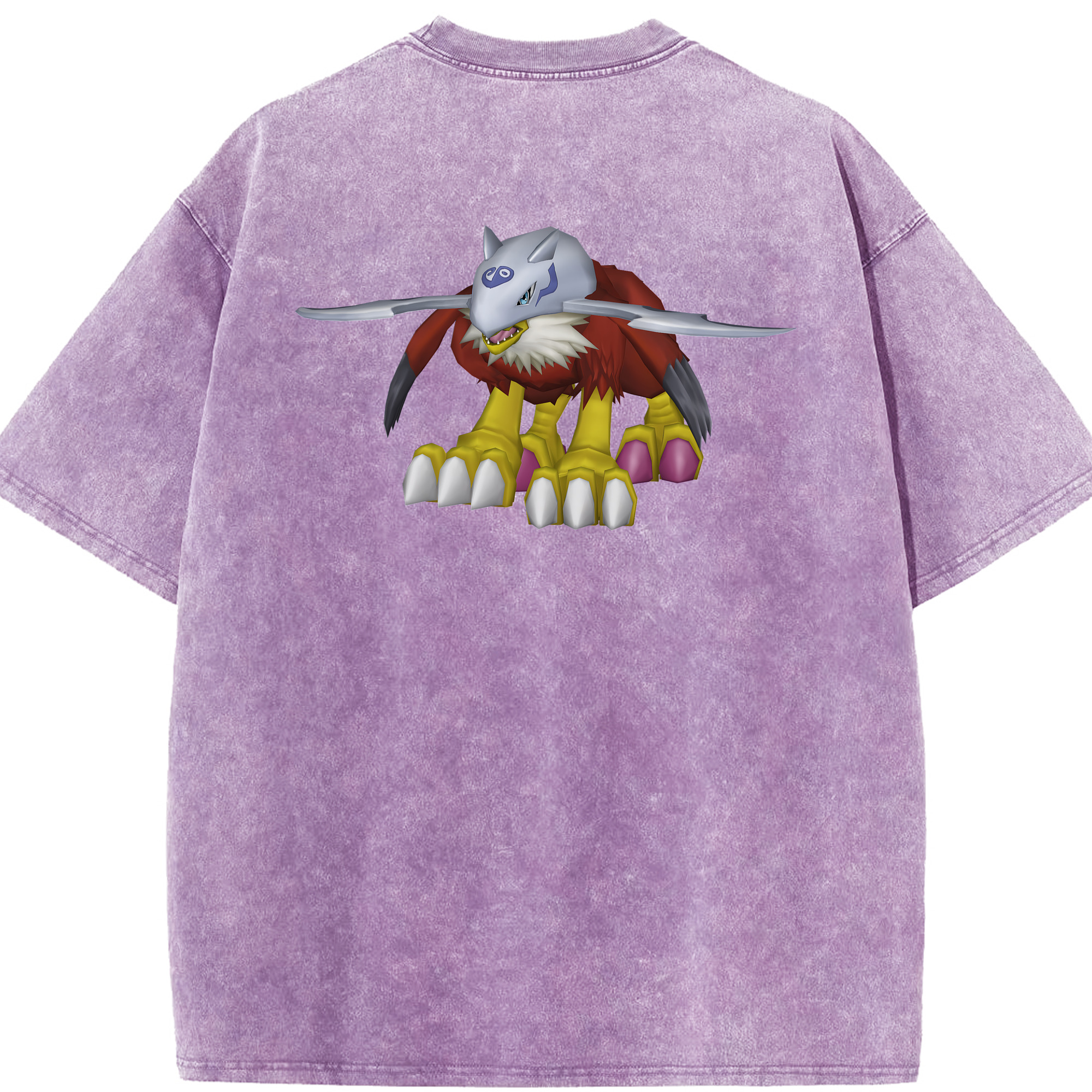 （画像用） Digimon デジタルモンスター/デジモン 綿100% ヴィンテージ風 半袖Tシャツ（背面プリント）
