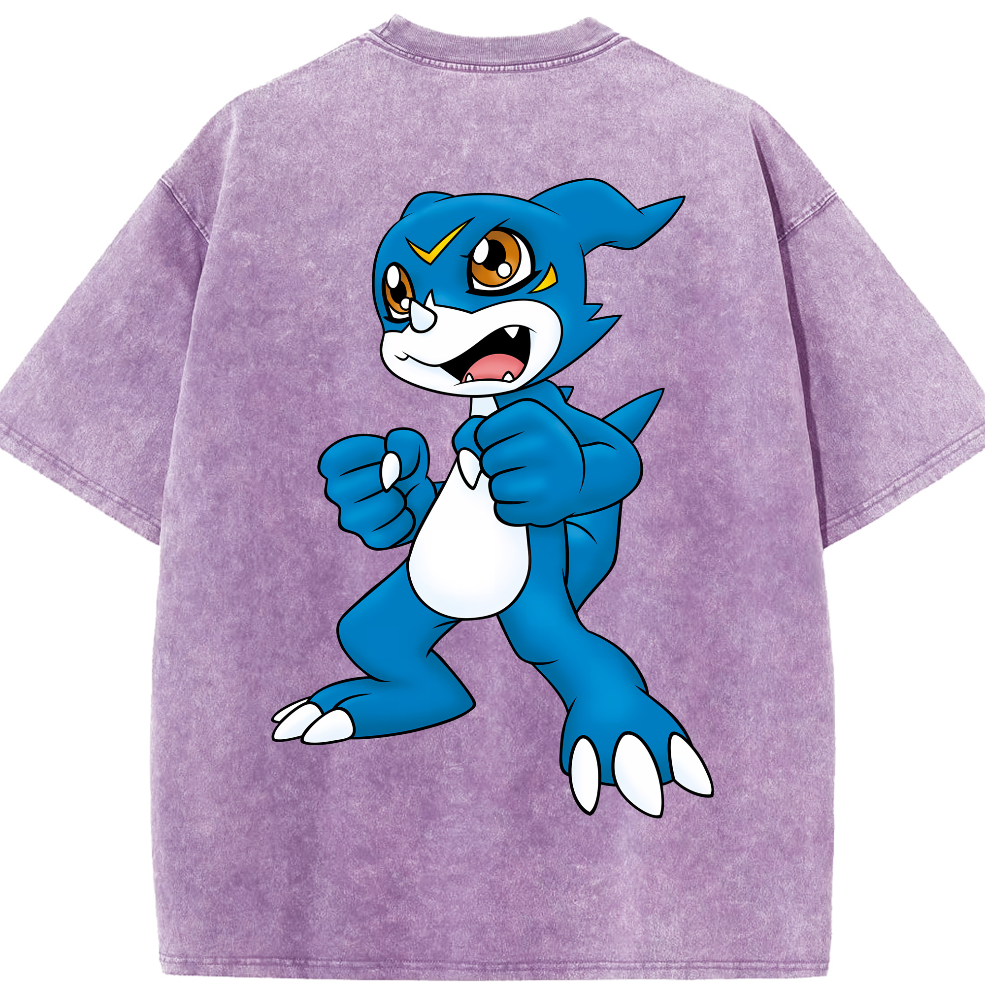 （画像用） Digimon デジタルモンスター/デジモン 綿100% ヴィンテージ風 半袖Tシャツ（背面プリント）