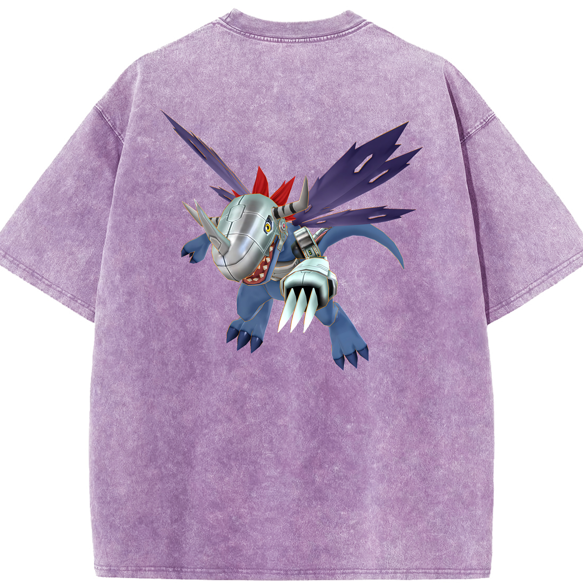 （画像用） Digimon デジタルモンスター/デジモン 綿100% ヴィンテージ風 半袖Tシャツ（背面プリント）