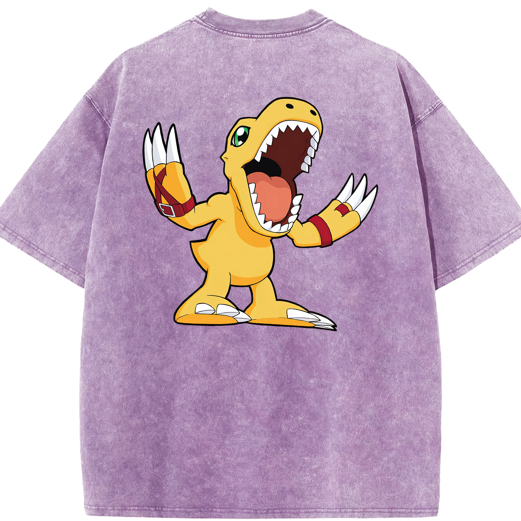 （画像用） Digimon デジタルモンスター/デジモン 綿100% ヴィンテージ風 半袖Tシャツ（背面プリント）