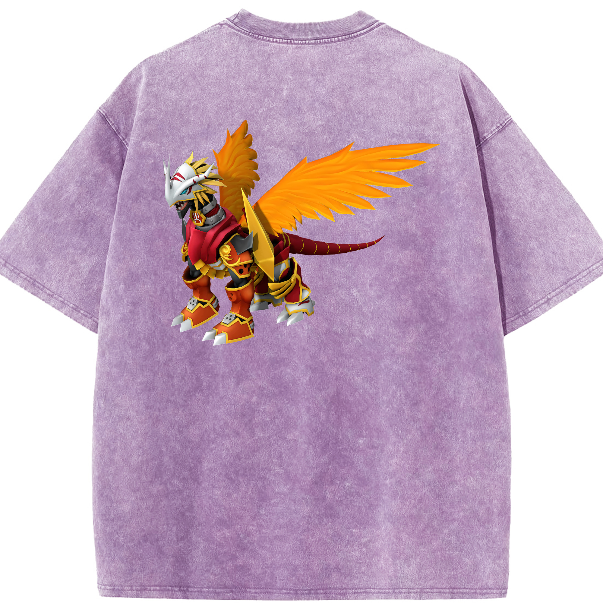 （画像用） Digimon デジタルモンスター/デジモン 綿100% ヴィンテージ風 半袖Tシャツ（背面プリント）
