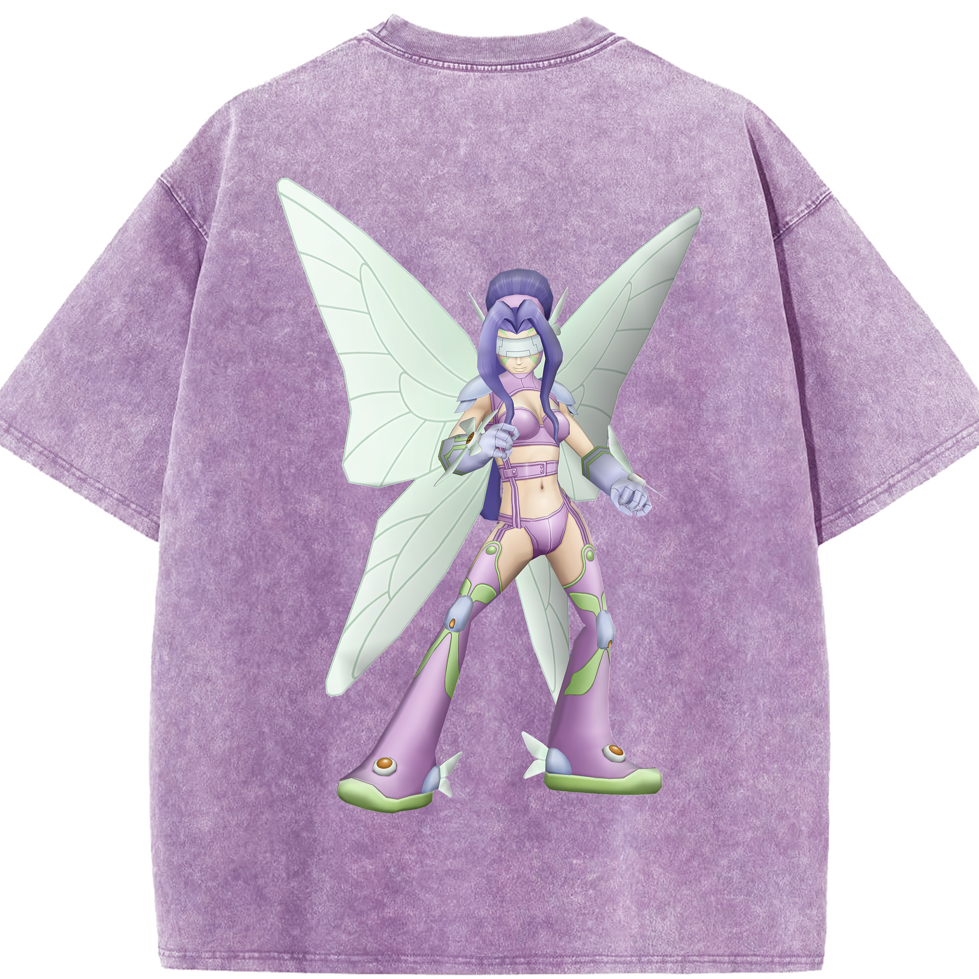 （画像用） Digimon デジタルモンスター/デジモン 綿100% ヴィンテージ風 半袖Tシャツ（背面プリント）