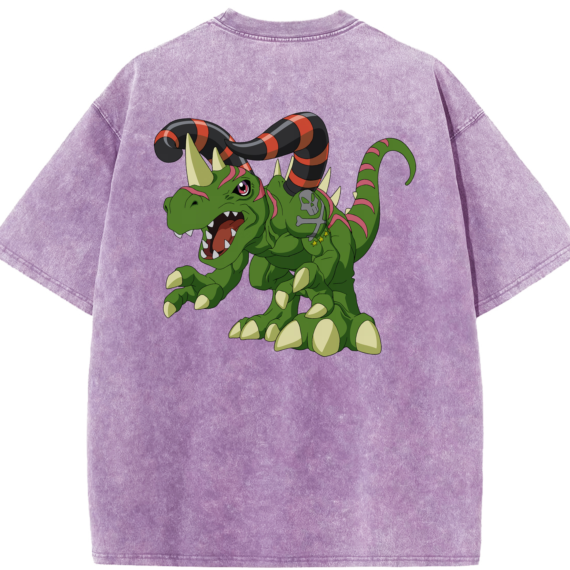 （画像用） Digimon デジタルモンスター/デジモン 綿100% ヴィンテージ風 半袖Tシャツ（背面プリント）