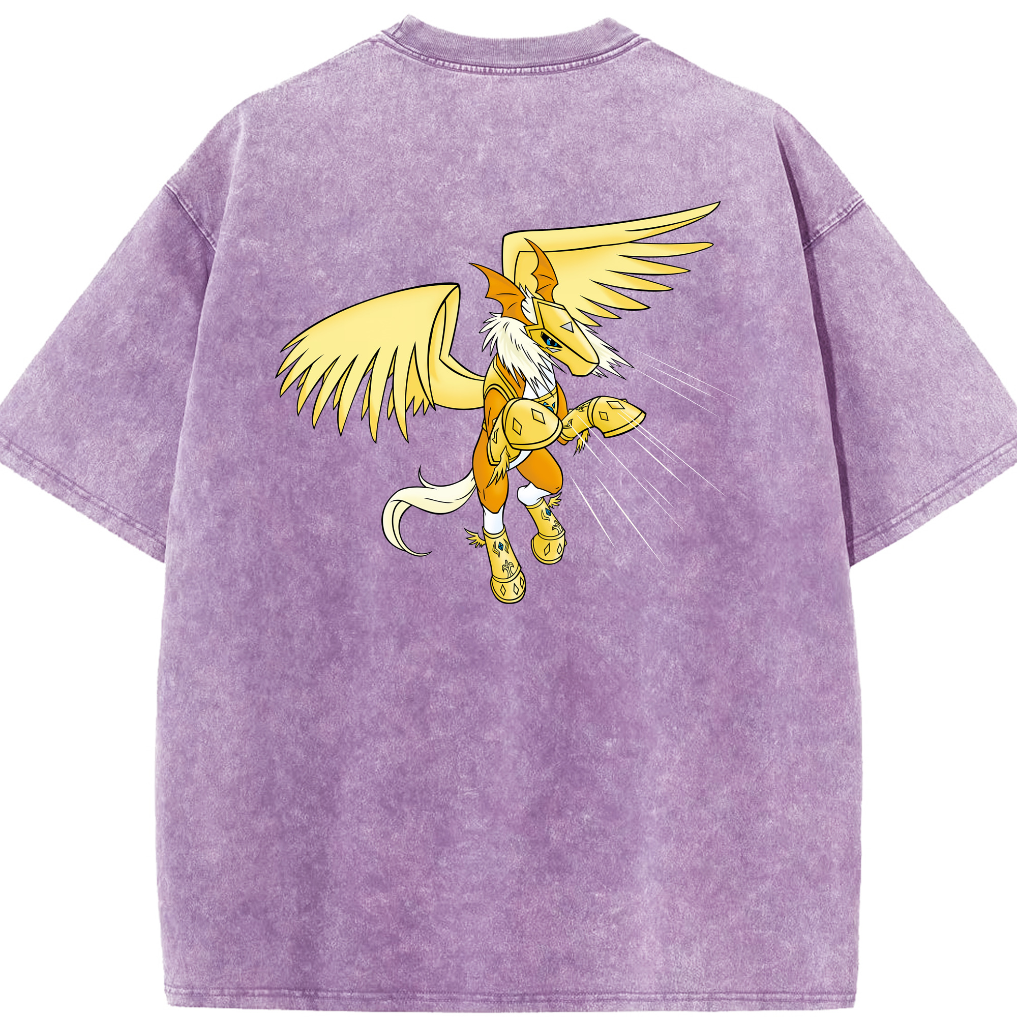 （画像用） Digimon デジタルモンスター/デジモン 綿100% ヴィンテージ風 半袖Tシャツ（背面プリント）
